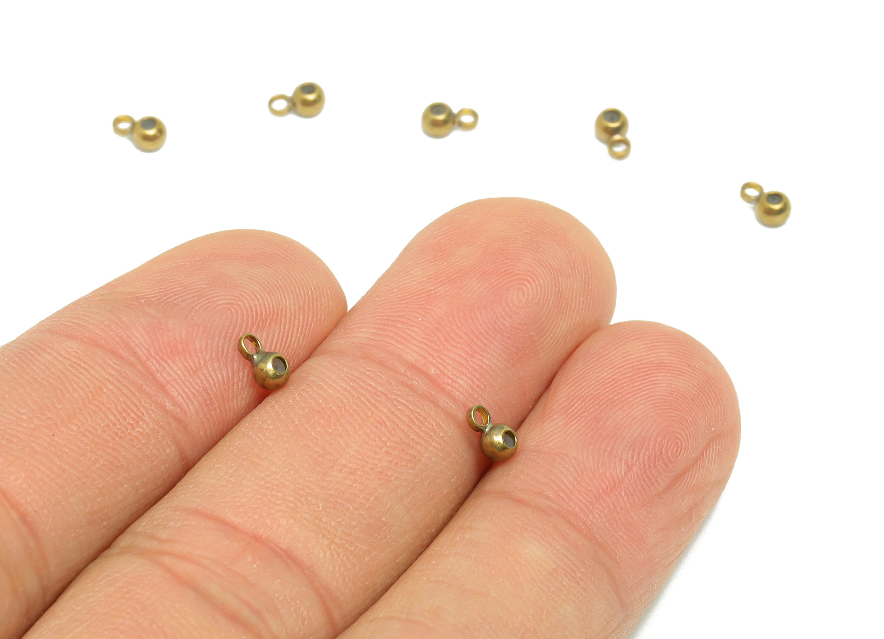 Rubber Earring Back with Loop - Brass Rubber Earring Stopper Nuts - Rubber Earring Findings - Silica Gel Post Back - 4x2x2mm- PP9241 - DOMEDBAZAAR