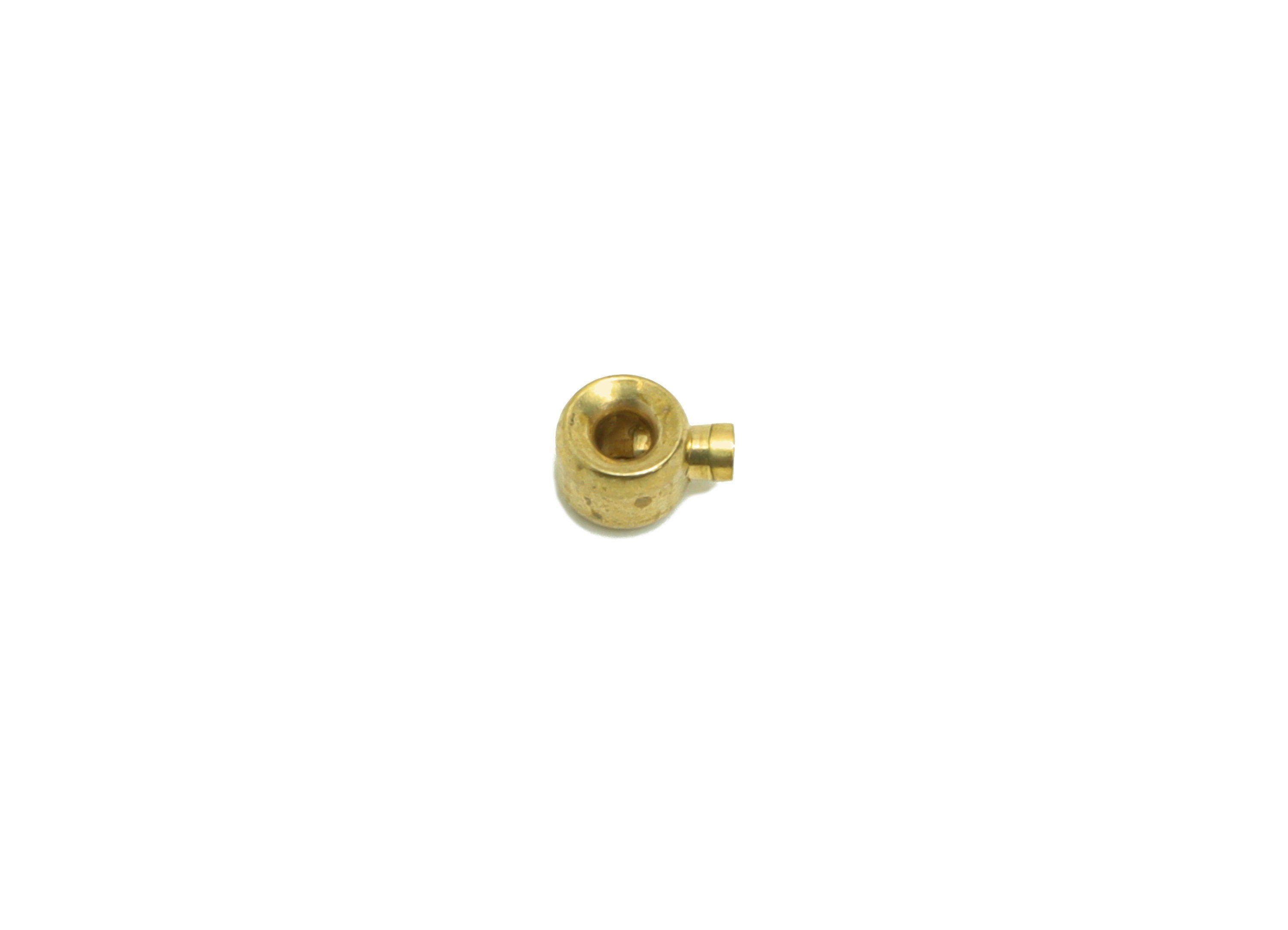 Brass Mini Round Rubber - Sliding Beads Nuts - Adjustable Stopper Beads - Sliding Beads Rubber - Chain Bracelet - 4.23x3.02x2.3mm - PP9258 - DOMEDBAZAAR