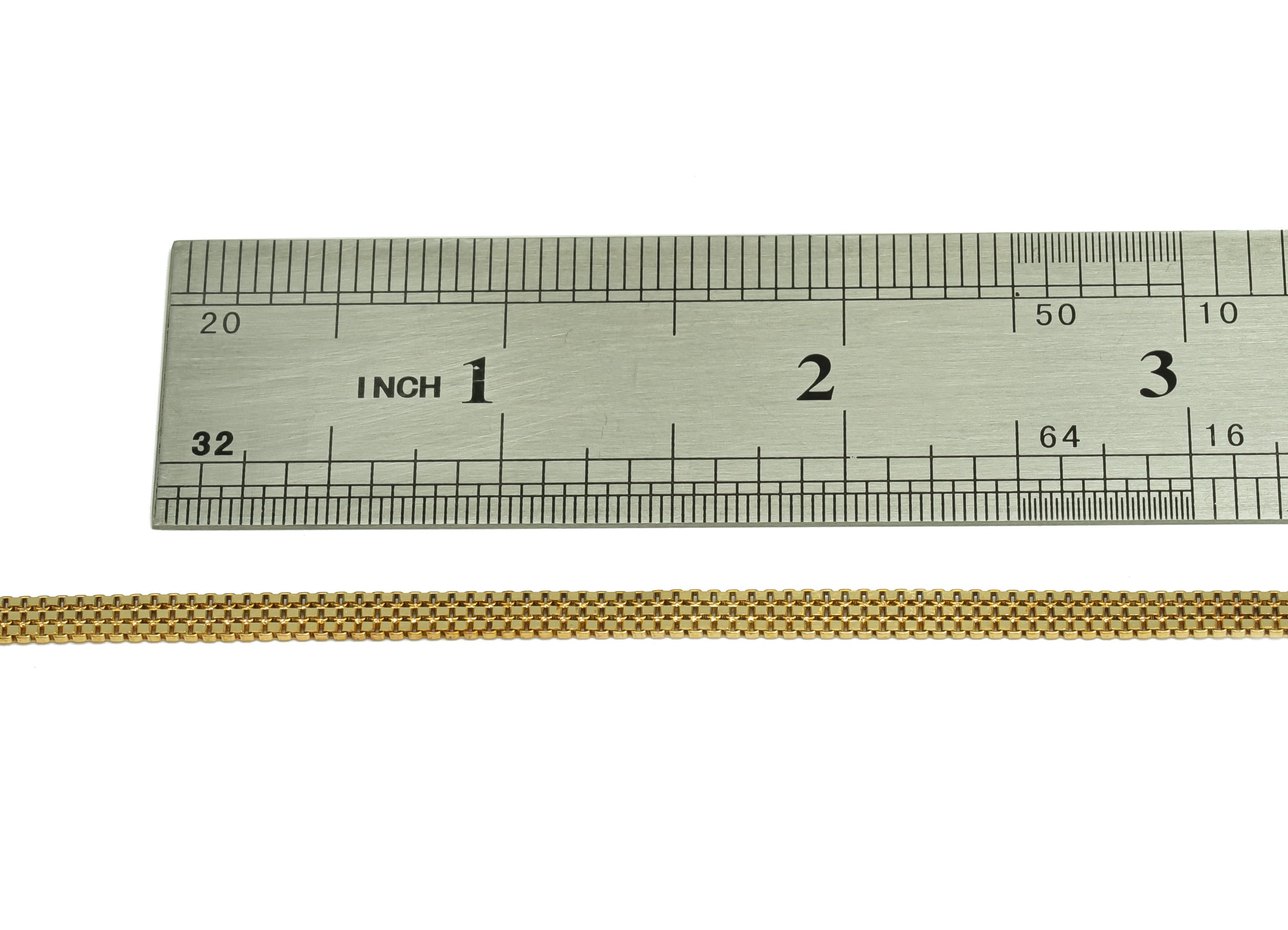 1.2mm Triple Box Chain - Brass 1.2 mm Box Chain 3 Strand Box Chain - Cube Box Chain - Jeweler Making - Geometry Chain - 2.6x3x0.7mm - PP9012 - DOMEDBAZAAR