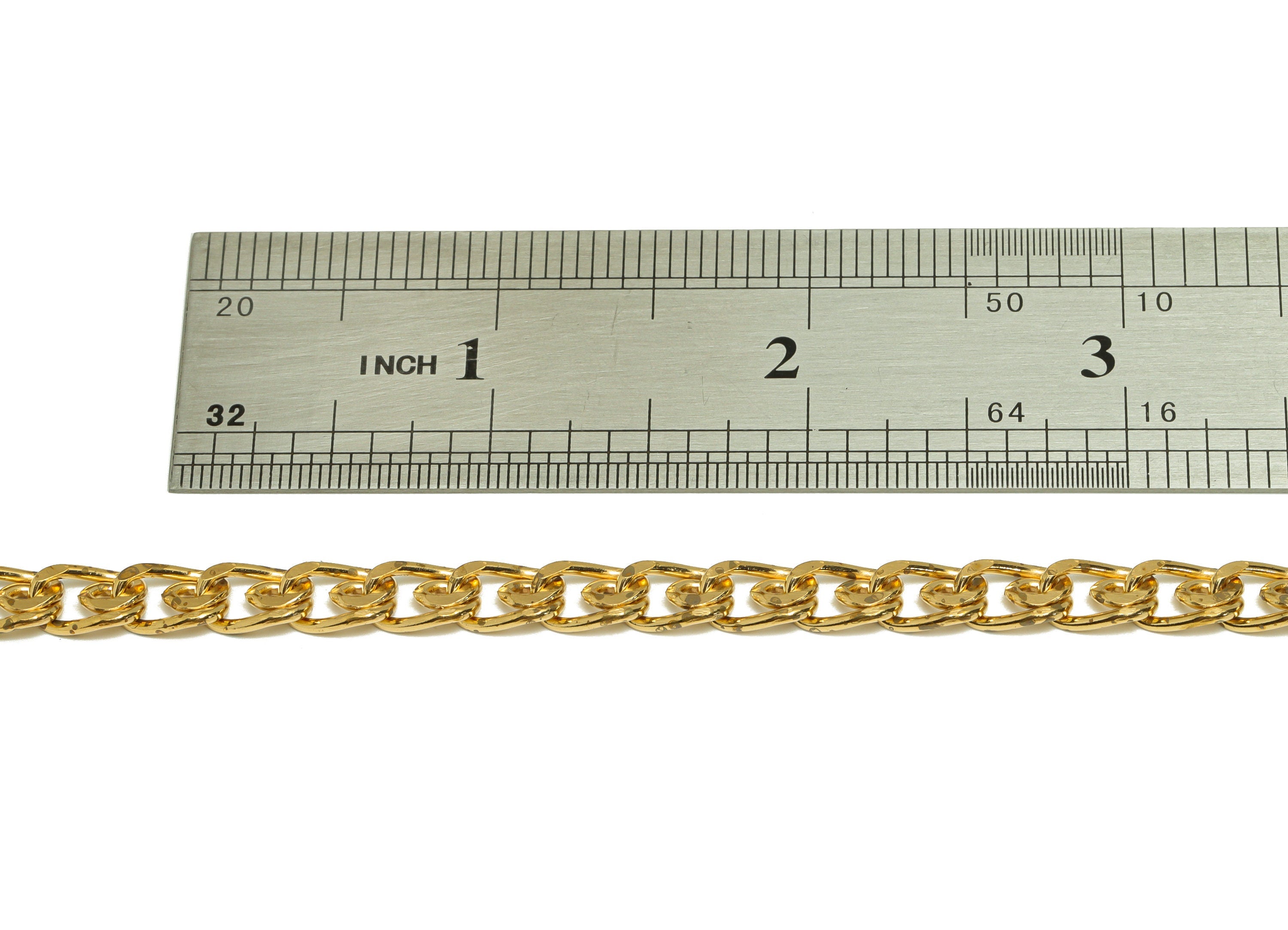 Handmade Bead Chain - Brass Open Link Chain- Beaded Hoop Chain - Circle Textured Beads Link Chain - 9.4x6.5mm - CC1235 - DOMEDBAZAAR