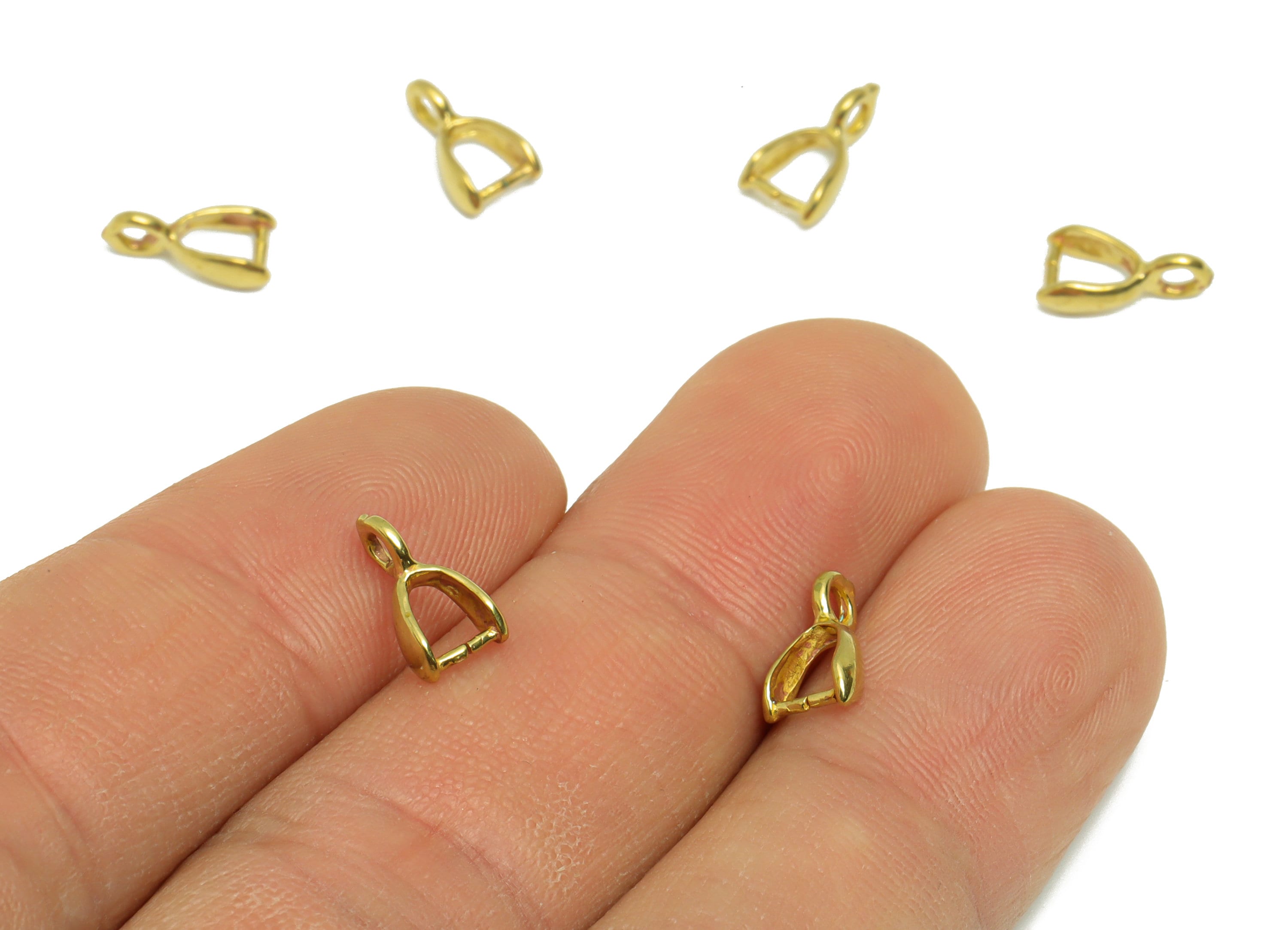 Necklace Connection Buckle - Brass Universal Buckle - Buckle Pendant - Brass Melon Seed Buckle - For Necklace - 9.73x5.79x2.4mm - PP9156 - DOMEDBAZAAR