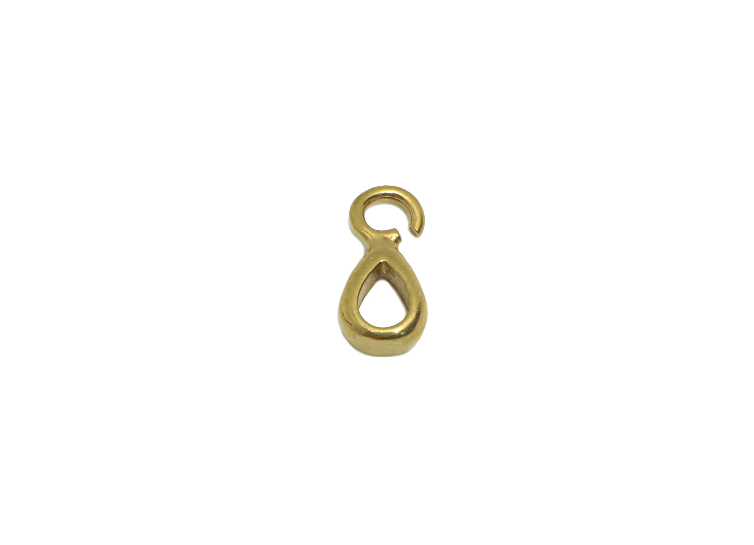 Brass Bracelet Setting - Brass Mini Connection Universal Pendant Buckle - Brass Melon Seed Buckle - For Necklace - 11.63x5.3x2.6mm - PP9158 - DOMEDBAZAAR