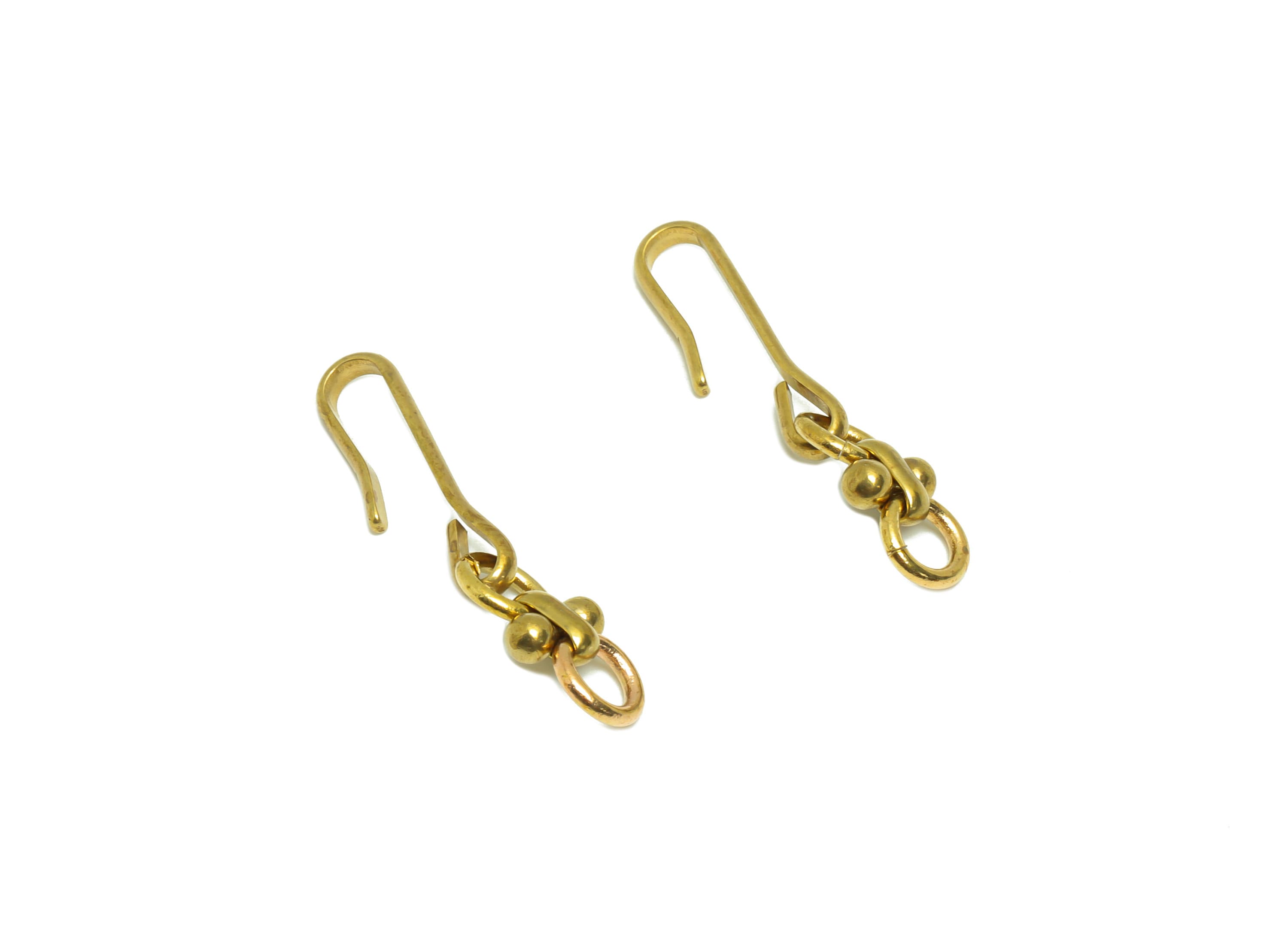 Brass Wire Earring Hook - Brass Rings Wire Hook Earring - Brass Dangle Hook Earring - Brass Wire Earring Hook - 32.76x6.97x0.8mm - PP9422 - DOMEDBAZAAR