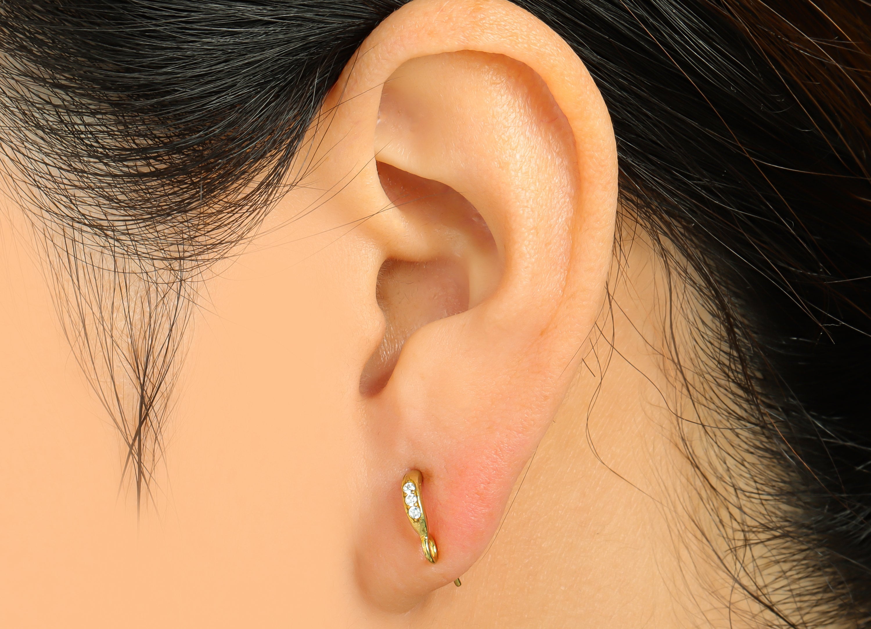 Brass Drop Hook Wire Earring - Raw Brass Zircon Wire Hook Earring - Ear Wire Earring With Loop- Teardrop Hook Wire Earring - 15x9x2mm-PP8993 - DOMEDBAZAAR