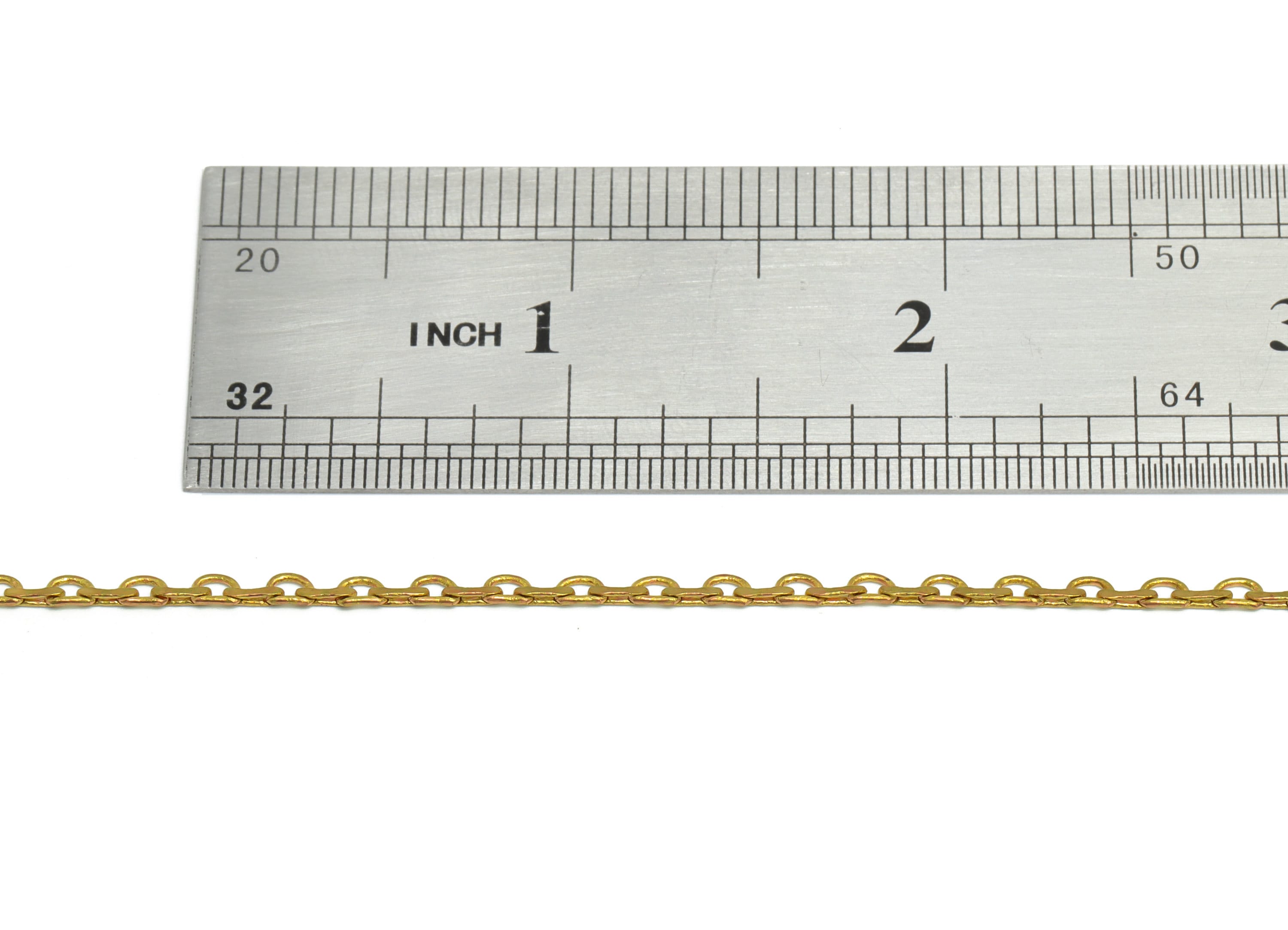 2.1mm Finished Link Chain - 41.5+5.5cm Link Chain - Raw Brass Chain Finished Link - Finished Link Chain Necklace - CC1270 - DOMEDBAZAAR