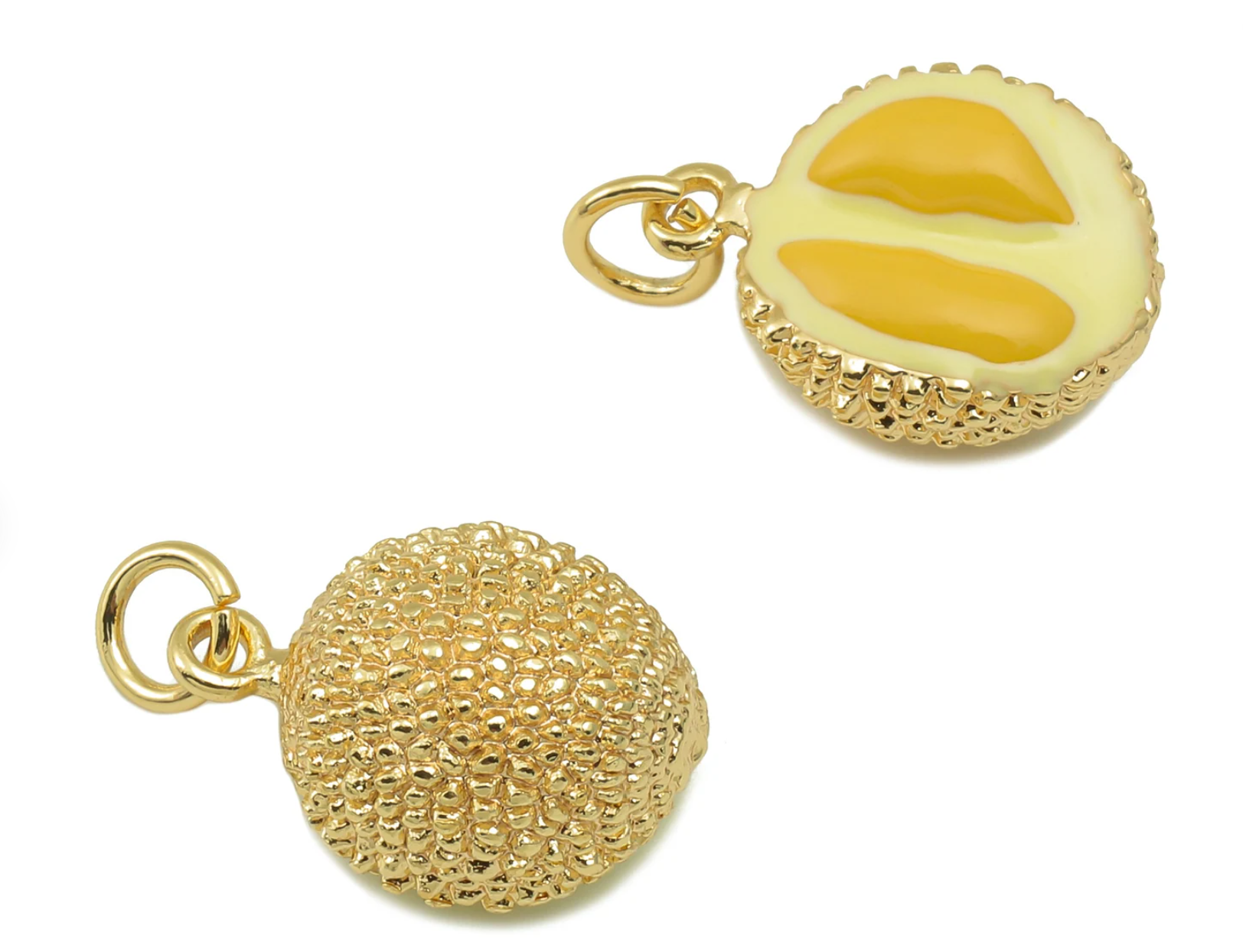 Enamel Fruit Earring Charms - Watermelon Enamel Pendant , 18K Gold Plated Brass Fruit Figures , Fruits DIY Jewelry Making Charms - DOMEDBAZAAR