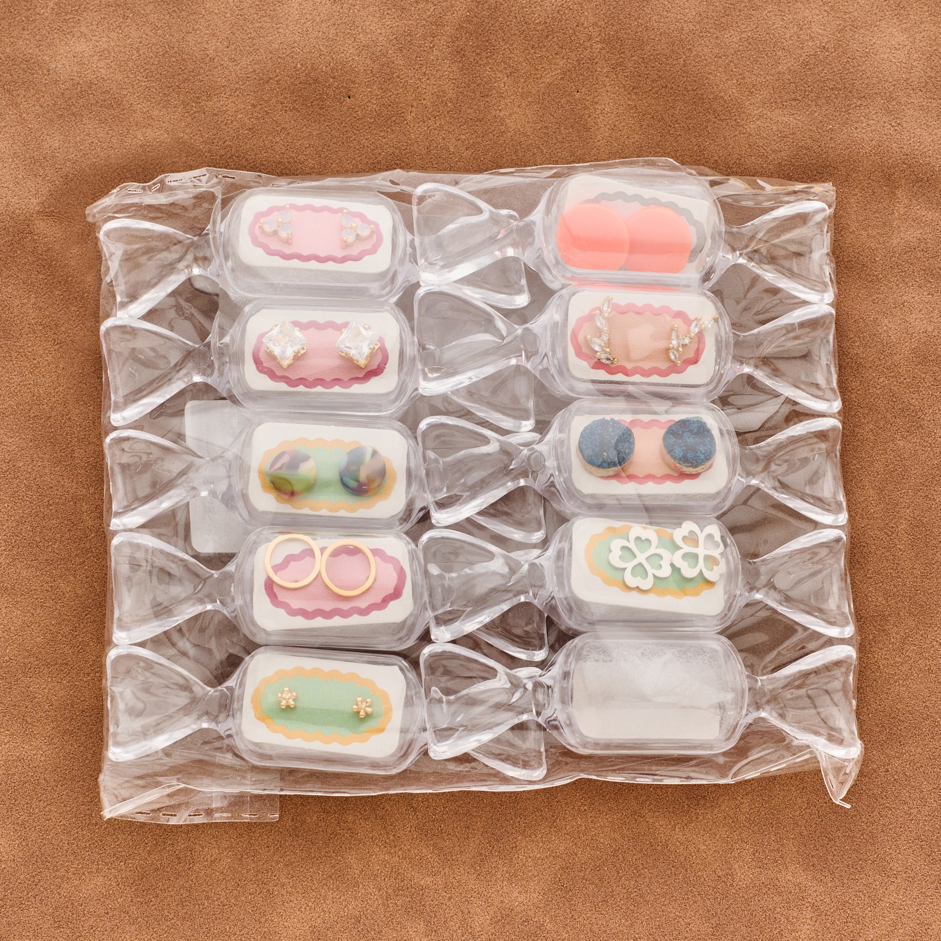 Candy Flavored Mystery Earrings: Surprise in a Candy Box! 10pairs in 1 bag