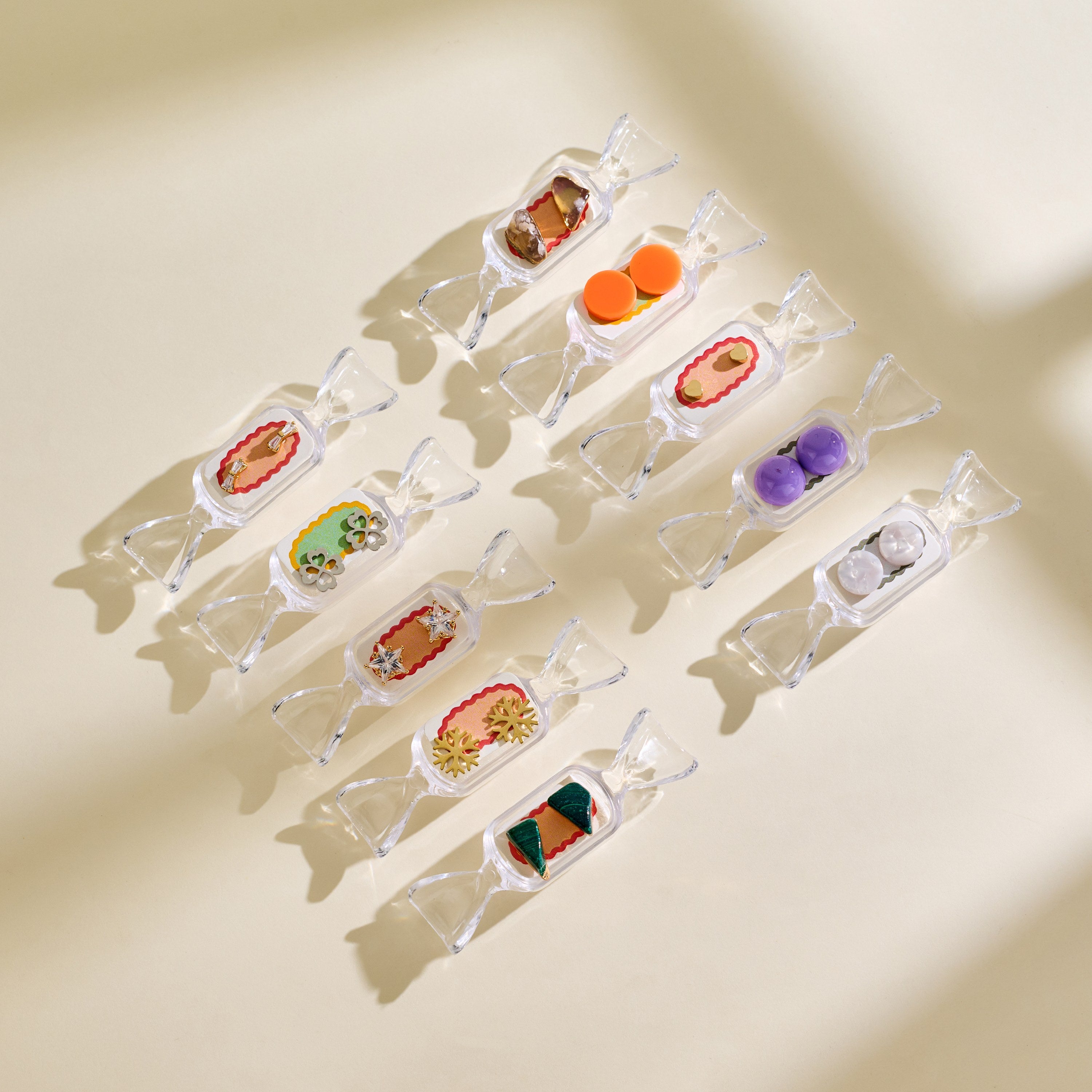 Candy Flavored Mystery Earrings: Surprise in a Candy Box! 10pairs in 1 bag