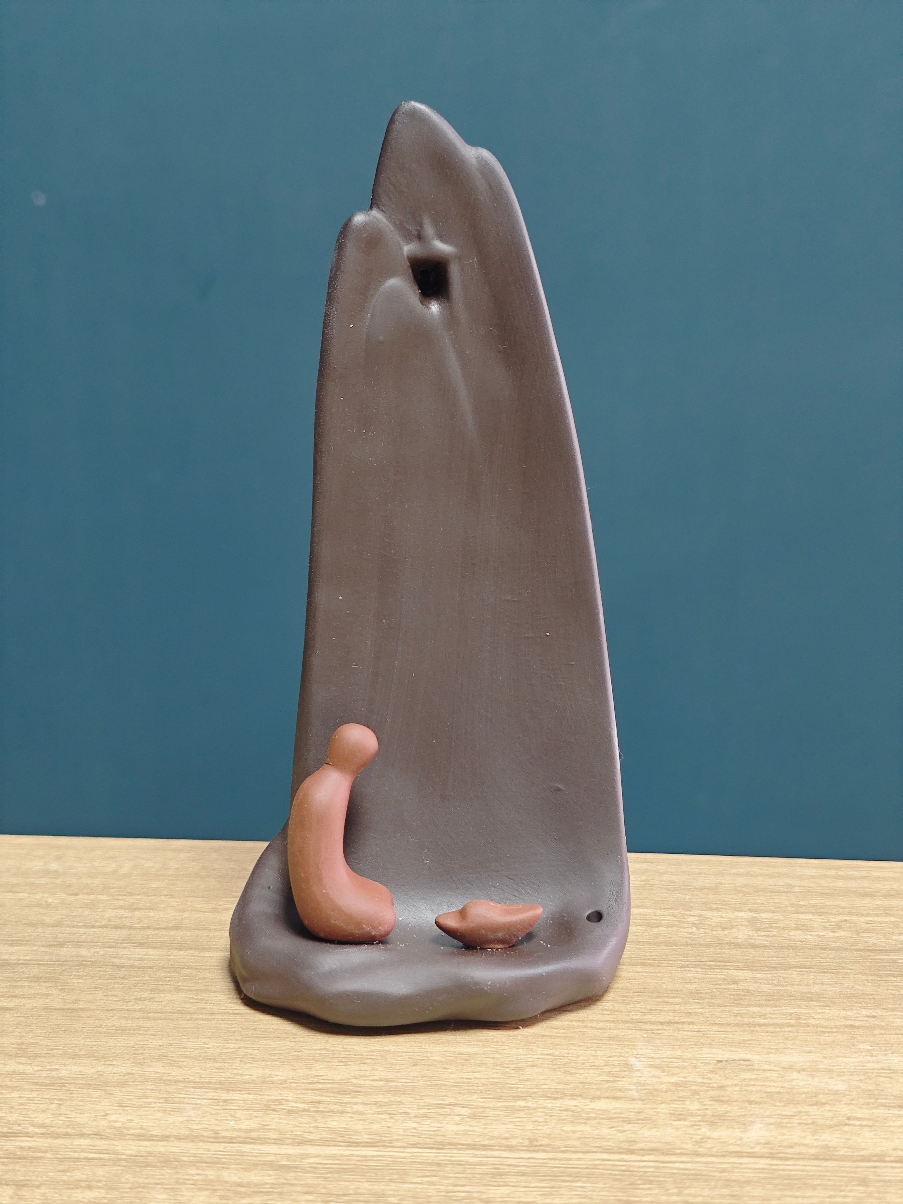 Ceramic Reflux Incense Burner - Decorative Incense Burner Biblo - Mountain Cave Abstract Material Life Incense Burner 18.5cm BIB-11 - DOMEDBAZAAR
