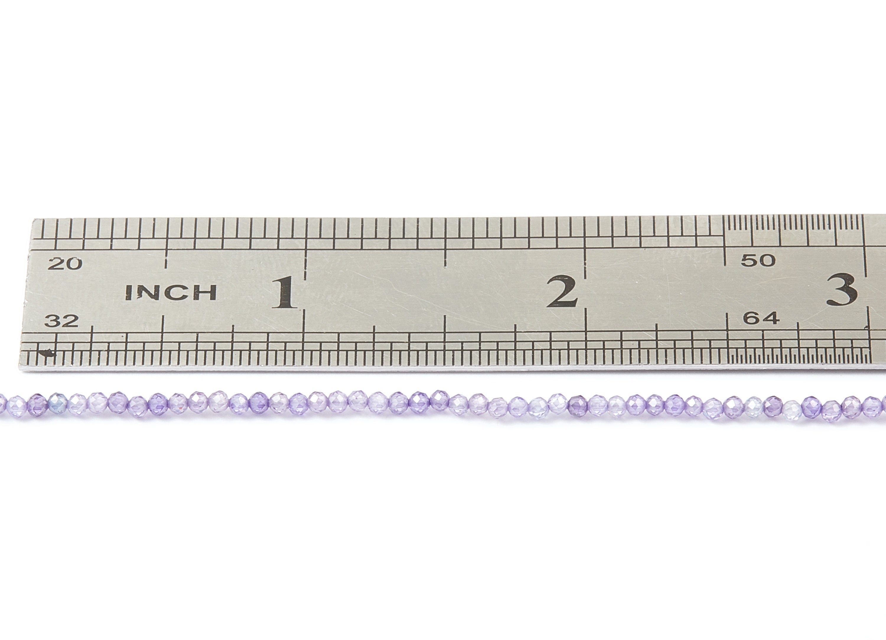Purple Zircon Round Faceted Beads - Purple Zircon Beads - 15.5&quot; / 220pcs / 1Strand - 2x2mm - Gemstone Beads - NS1019A - DOMEDBAZAAR