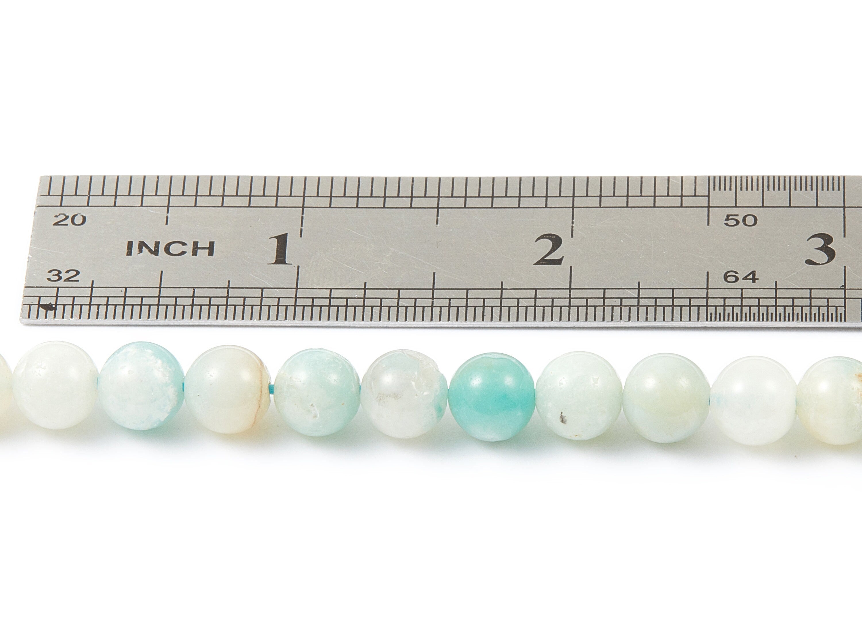 Round Gemstone Beads - China Amazonite Beads - 15.35&quot; /50pcs / 1 strand - 8x8mm - Gemstone Beads - NS1012K - DOMEDBAZAAR