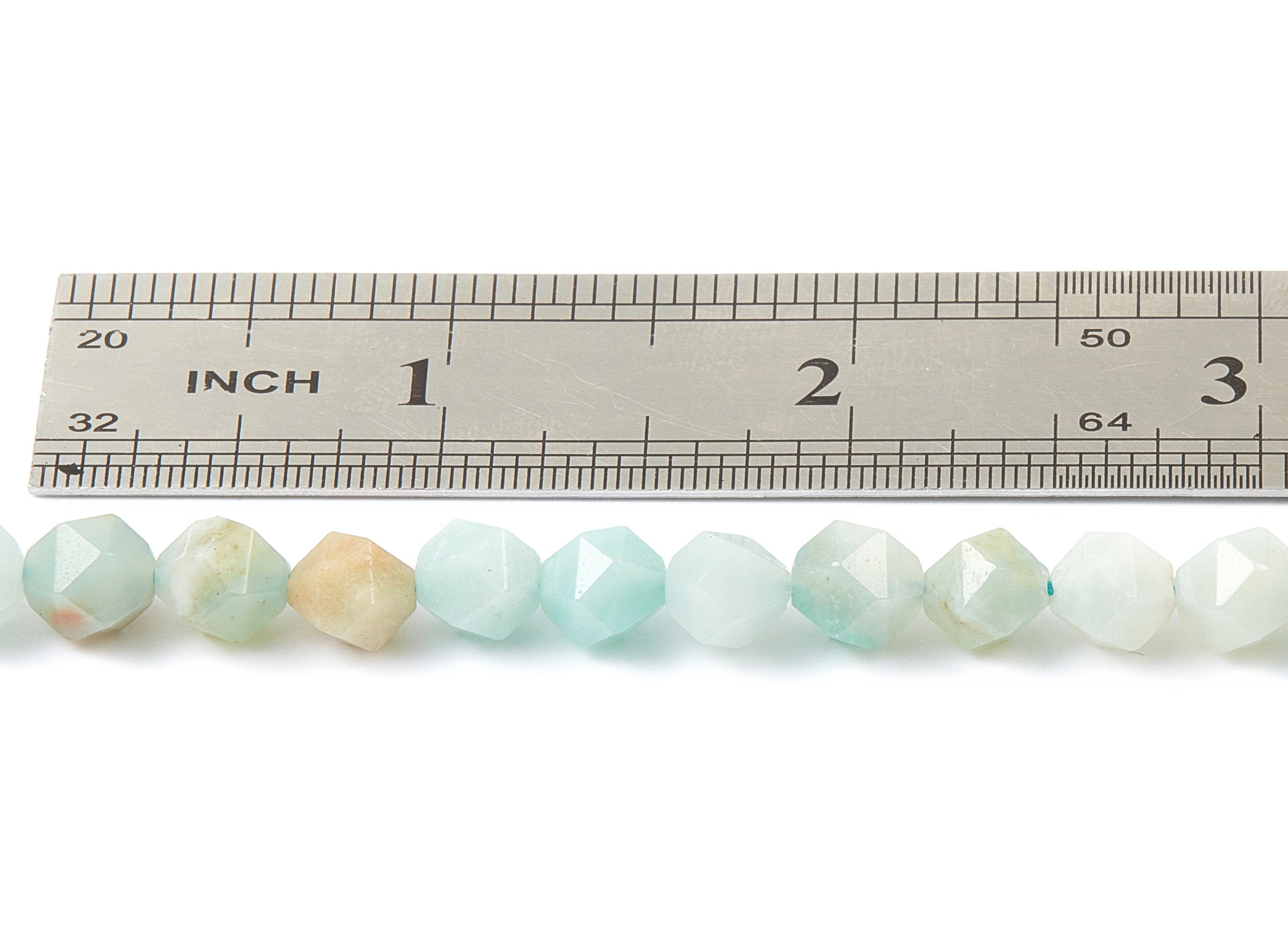 Hexagon Gemstone Beads - China Amazonite Beads - 15.5&quot; / 50pcs / 1 strand - 8x8mm - Gemstone Beads - NS1012M - DOMEDBAZAAR