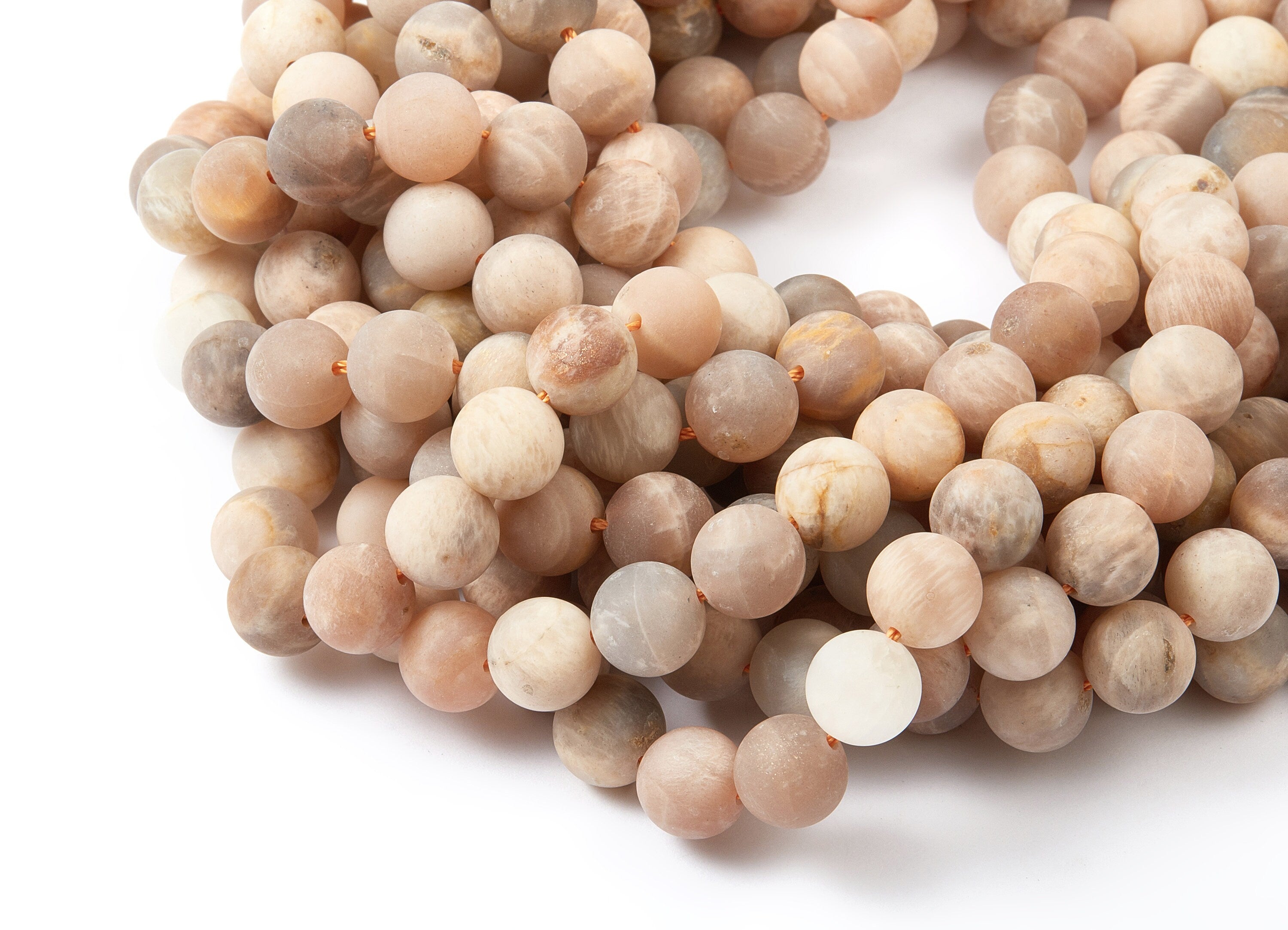Round Gemstone Beads - Matte Brazil Sun Stone Beads - Choi Moon Bdeas - 15.2&quot; / 39pcs / 1 strand - 10x10mm - Gemstone Beads - NS1023A - DOMEDBAZAAR