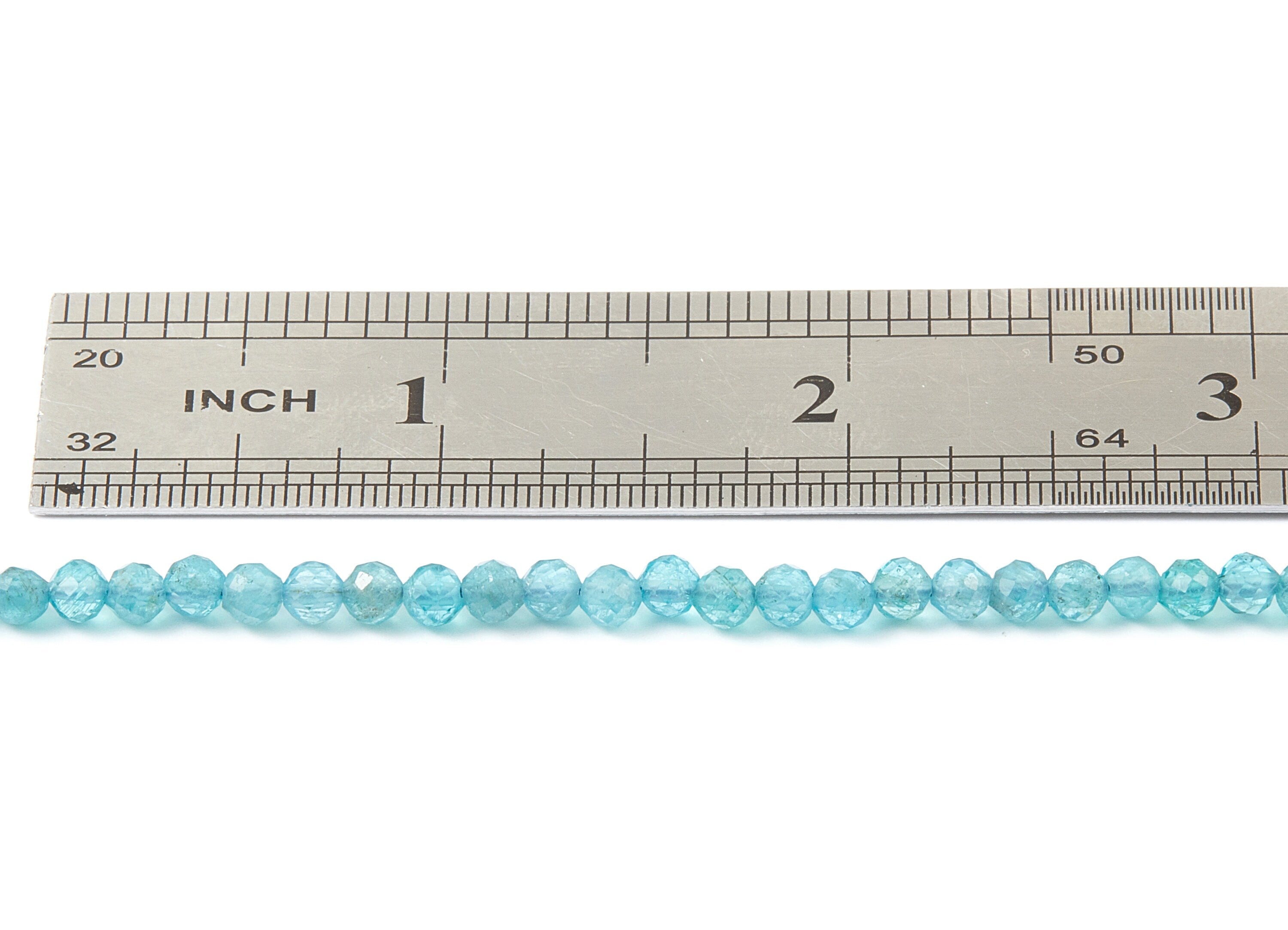 Faceted Gemstone Beads - Apatite Beads - 15.7&quot; / 110PCS / 1 Strand - 3.95x3.95mm - Natural Stone Beads - NS1014A - DOMEDBAZAAR