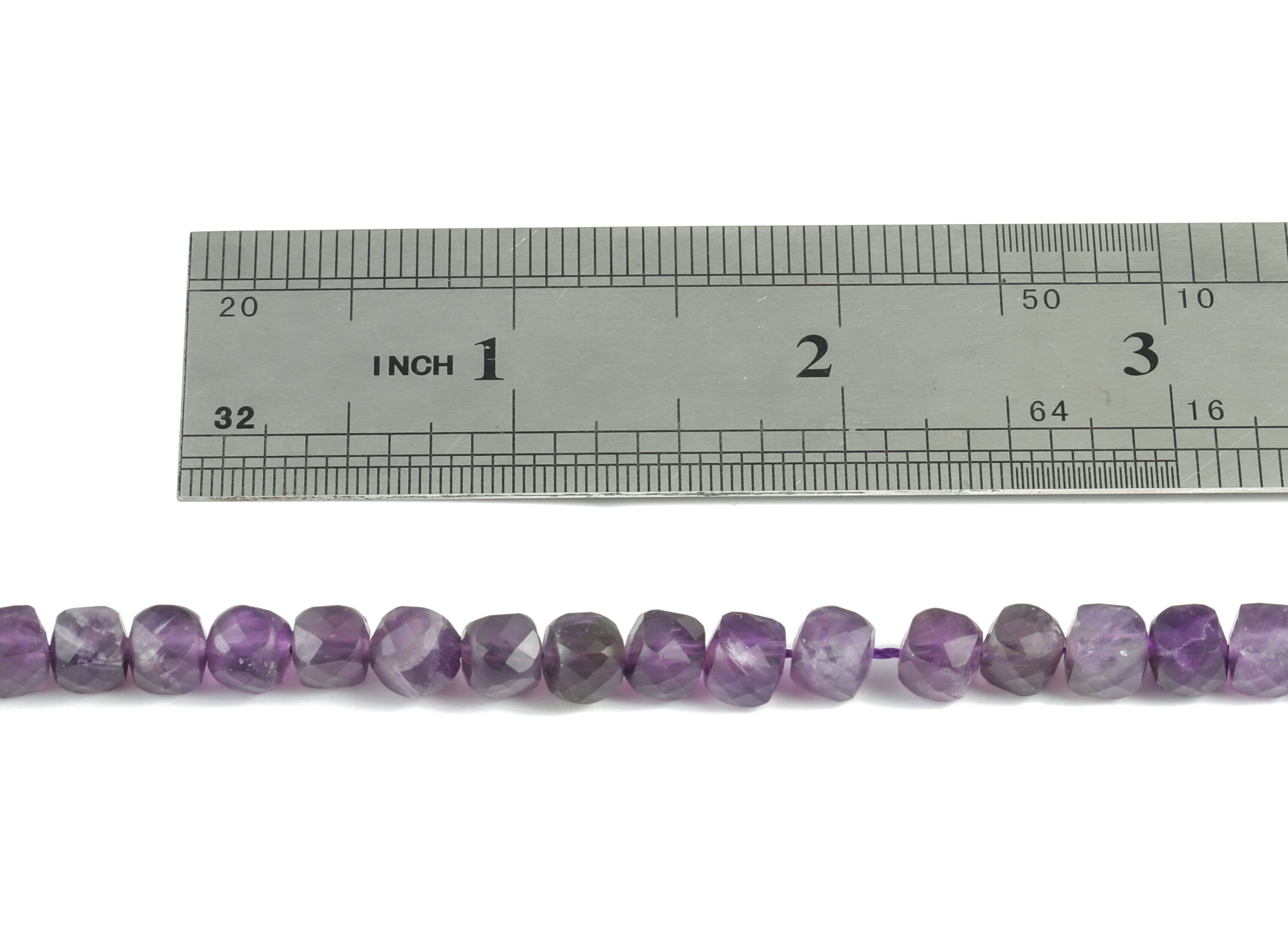 Amethyst Cube Beads 6mm - 15.5 inch - Faceted Cube Gemstone Beads - Natural Stone Beads  - 6x6mm - NS1078 - DOMEDBAZAAR
