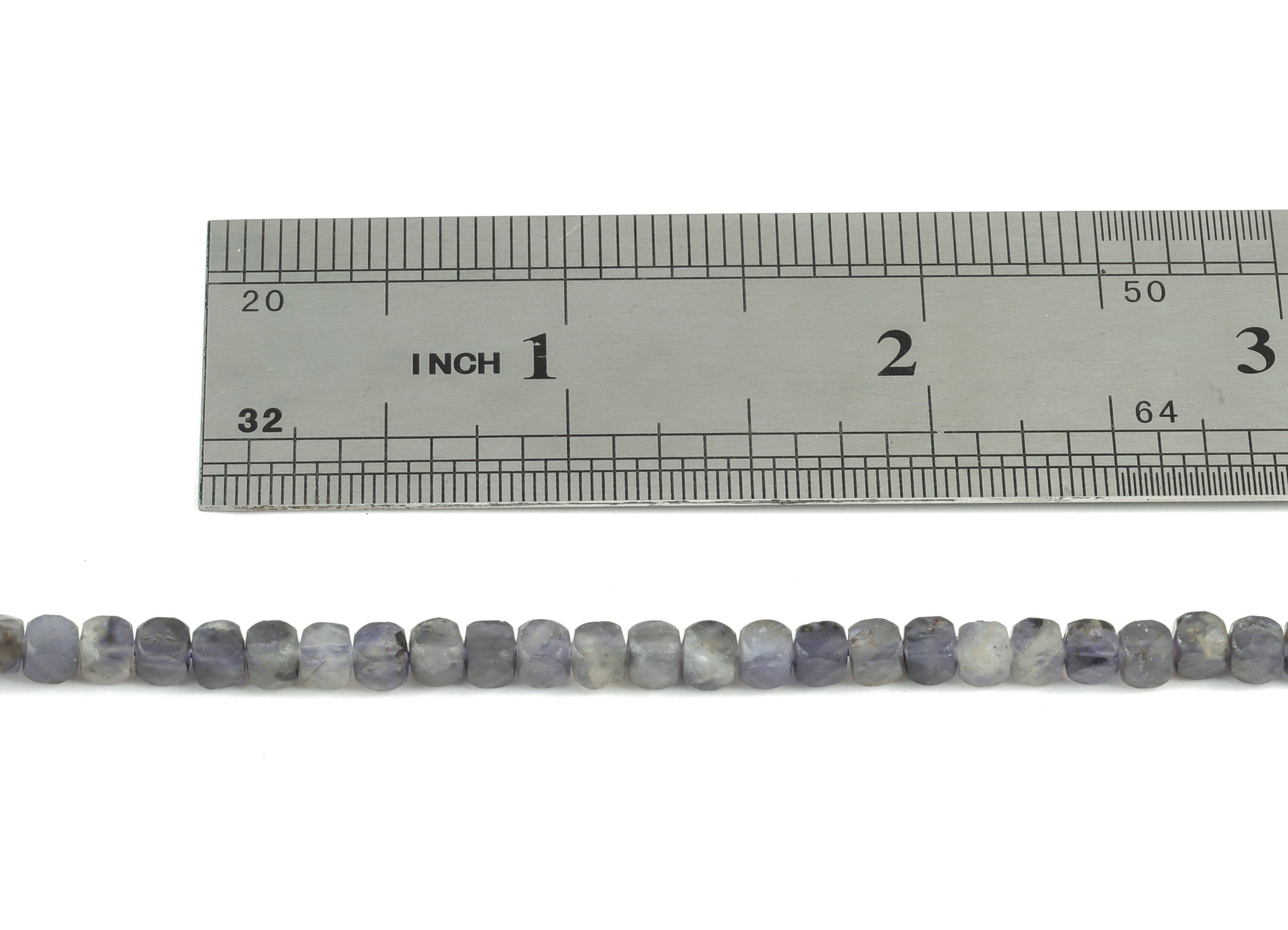 Lolite Stone Cube Beads 4mm - 15.5 inch - Faceted Cube Gemstone Beads - Natural Stone Beads - 4x4mm - NS1086 - DOMEDBAZAAR