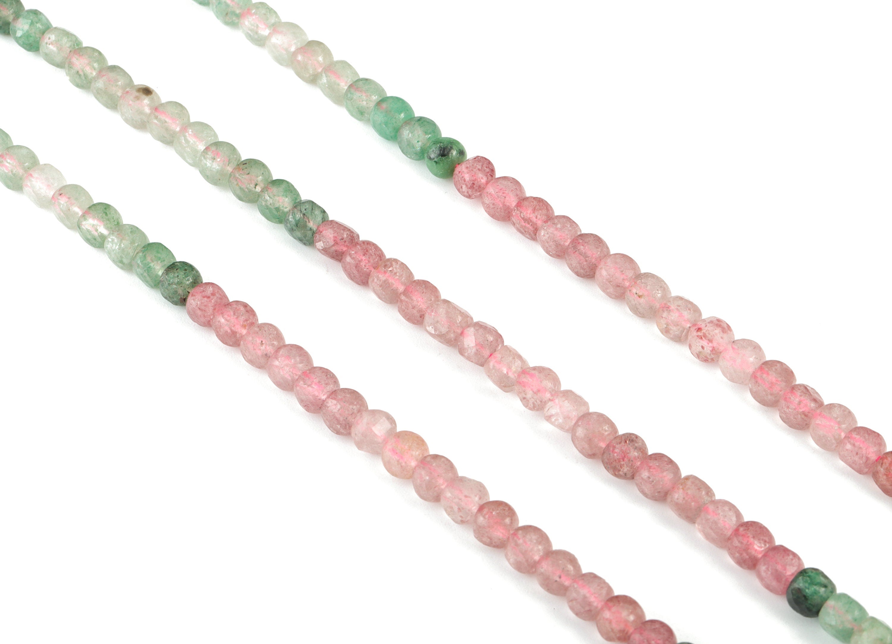 Green Strawberry Cube Beads 5mm - 15.5 inch - Faceted Cube Gemstone Beads - Natural Stone Beads - 5x5mm - NS1093 - DOMEDBAZAAR