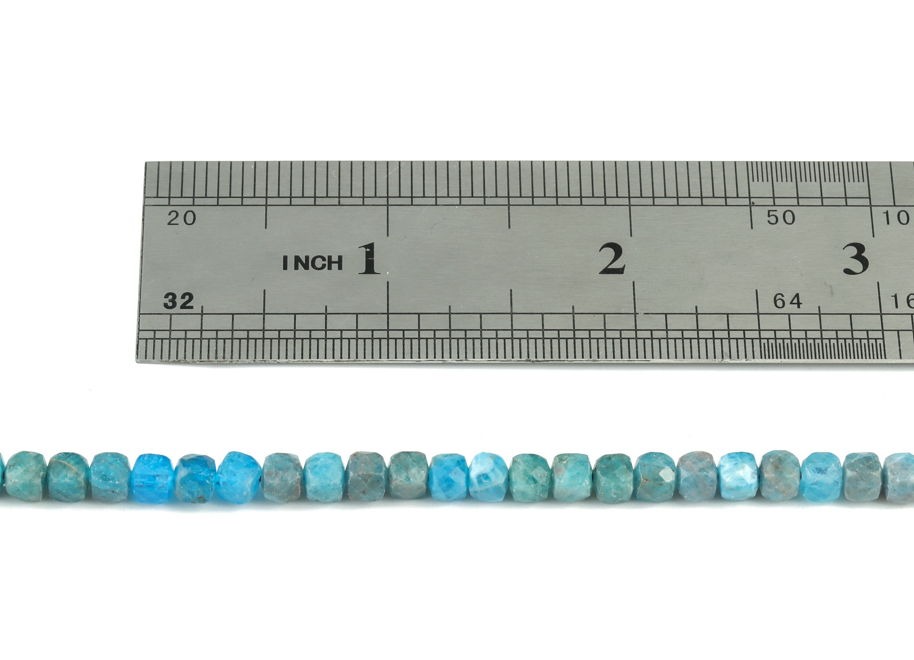 Apatite Cube Beads 4mm - 15.5 inch - Faceted Cube Gemstone Beads - Natural Stone Beads - 4x4mm - NS1095 - DOMEDBAZAAR