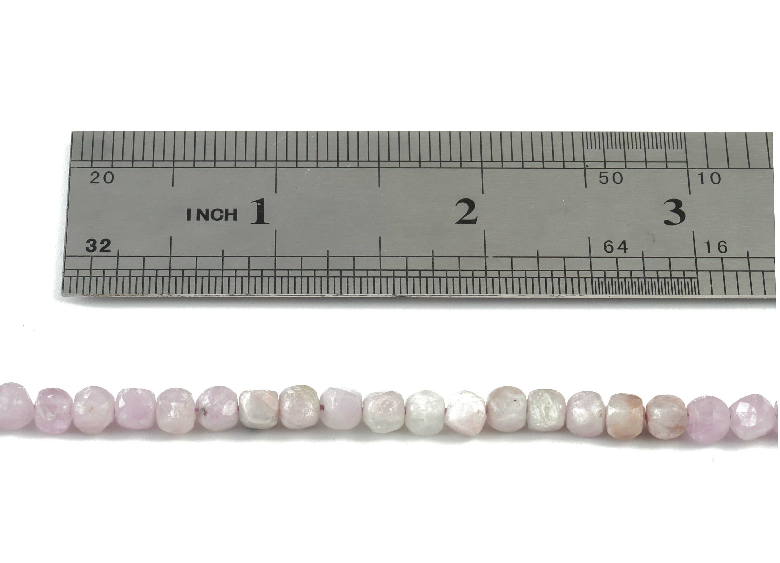 Kunzite Cube Beads 4mm - 15.5 inch - Faceted Cube Gemstone Beads - Natural Stone Beads - 4x4mm - NS1106 - DOMEDBAZAAR