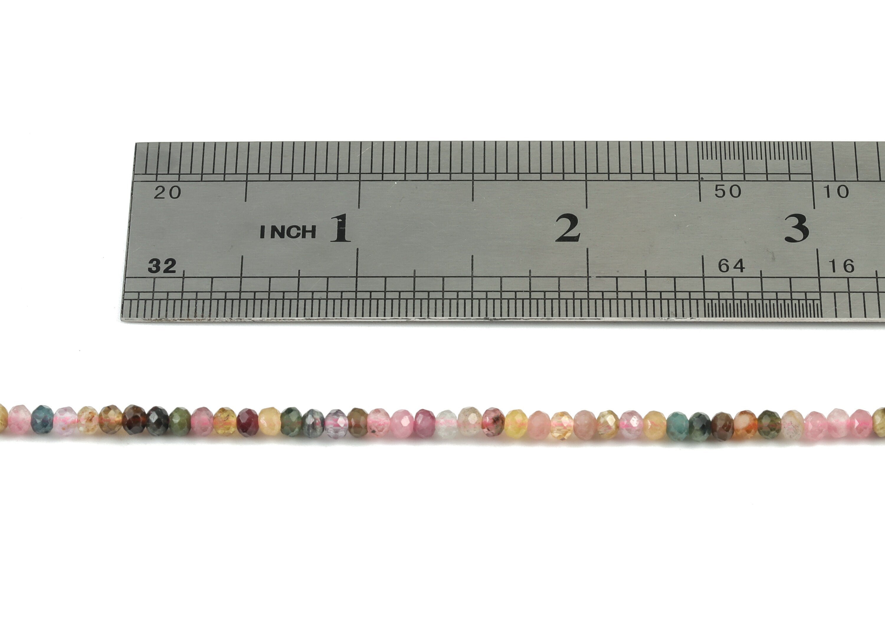 Tourmaline Round Beads 2-3mm - 15.5 inch - Faceted Round Gemstone Beads - 3A Tourmaline Natural Stone Beads  - 2x3mm - NS1110 - DOMEDBAZAAR
