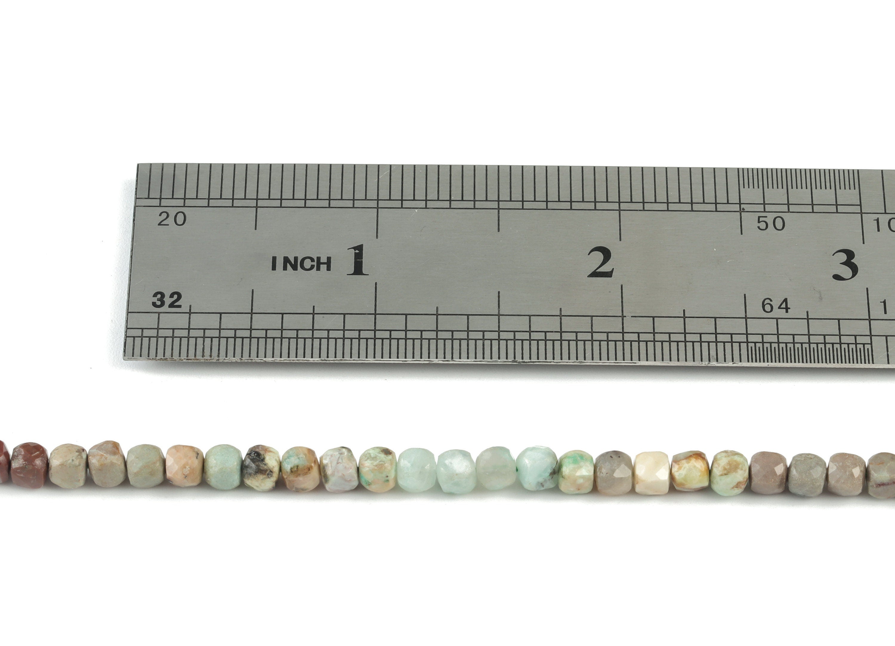 Chrysocolla Cube Beads 4mm - 15.5 inch - Faceted Cube Gemstone Beads - Natural Stone Beads - 4x4mm - NS1113 - DOMEDBAZAAR