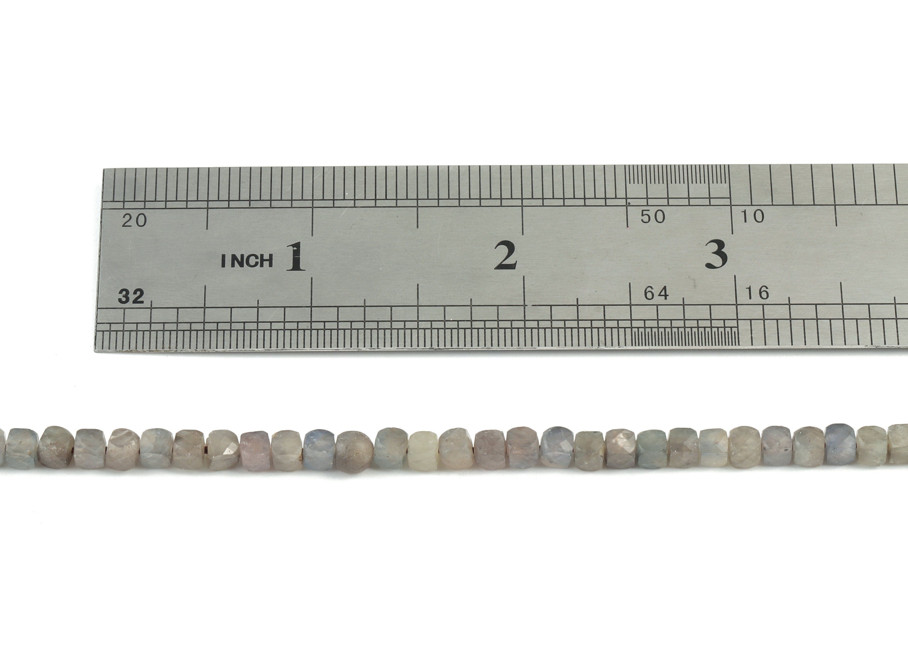 Grey Moonstone Cube Beads 4mm - 15.5 inch - Faceted Cube Gemstone Beads - Natural Stone Beads - 4x4mm - NS1120 - DOMEDBAZAAR