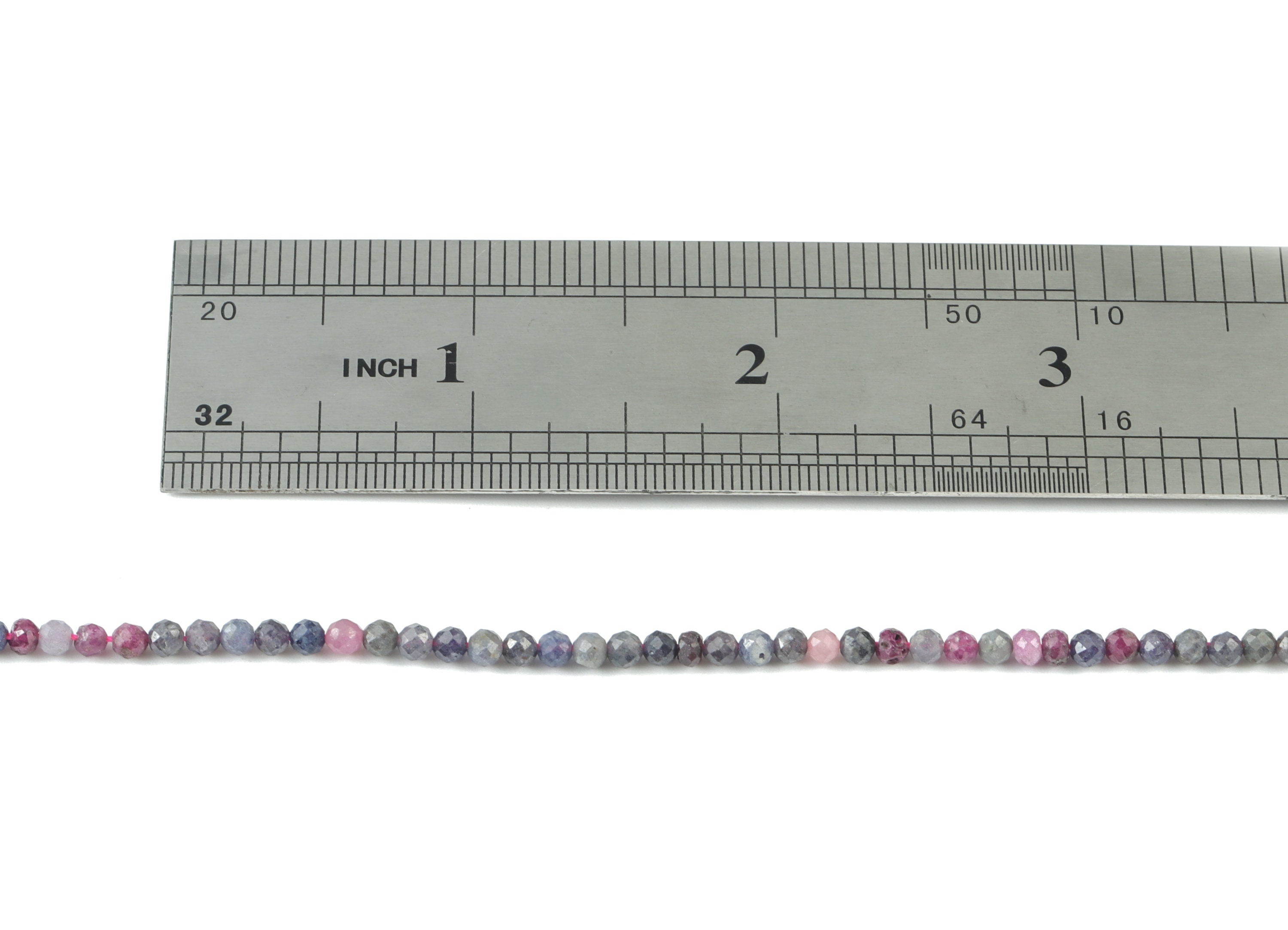 Red Sapphire Round Beads 3mm - 15.5 inch - Faceted Round Gemstone Beads - Natural Stone Beads - 3x3mm - NS1163 - DOMEDBAZAAR
