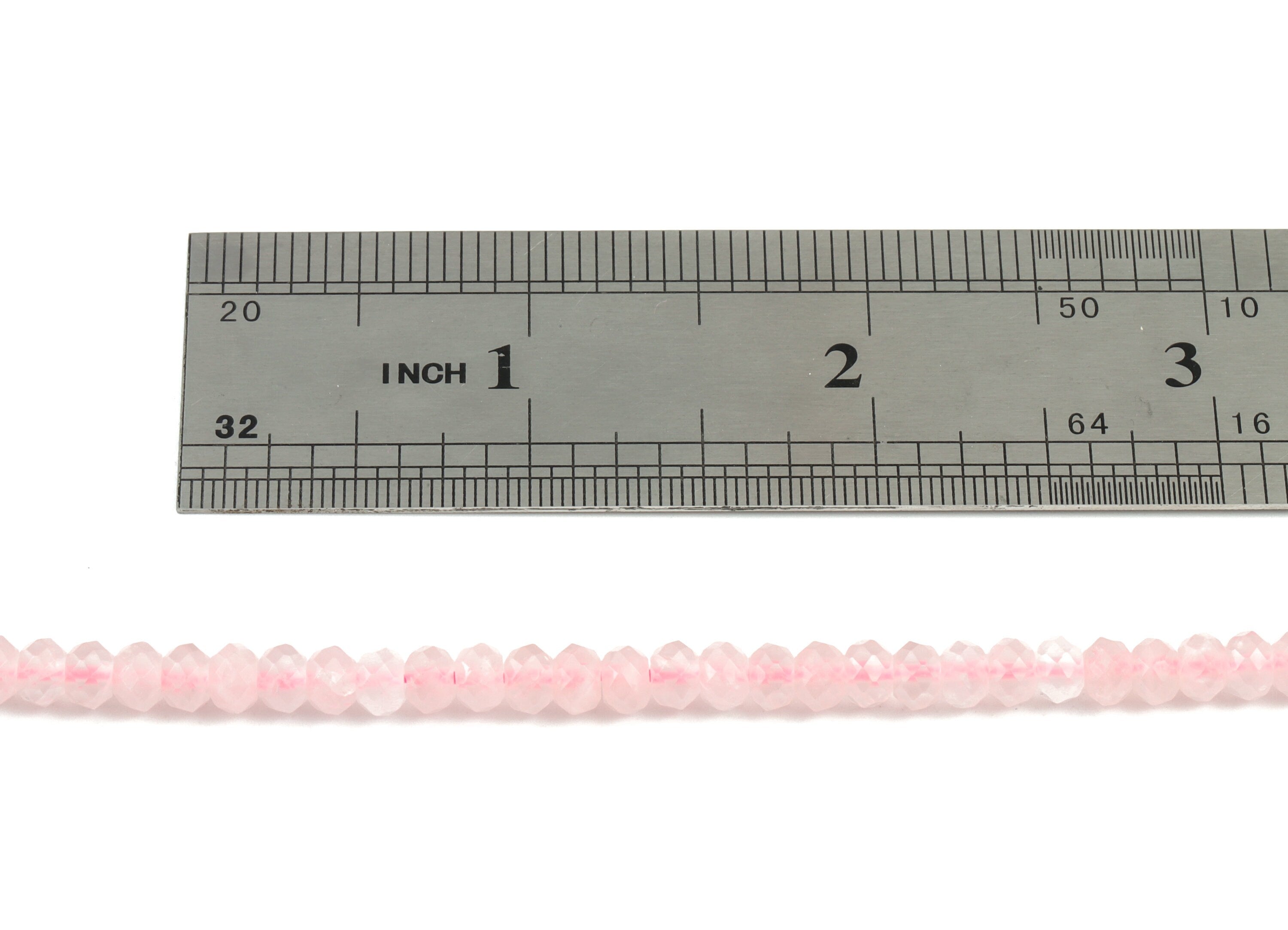 Crystal Pink Quartz Round Beads 3-5mm  - 15.5 inch - Faceted Round Gemstone Beads - Natural Stone Beads - 3x5mm - NS1175 - DOMEDBAZAAR
