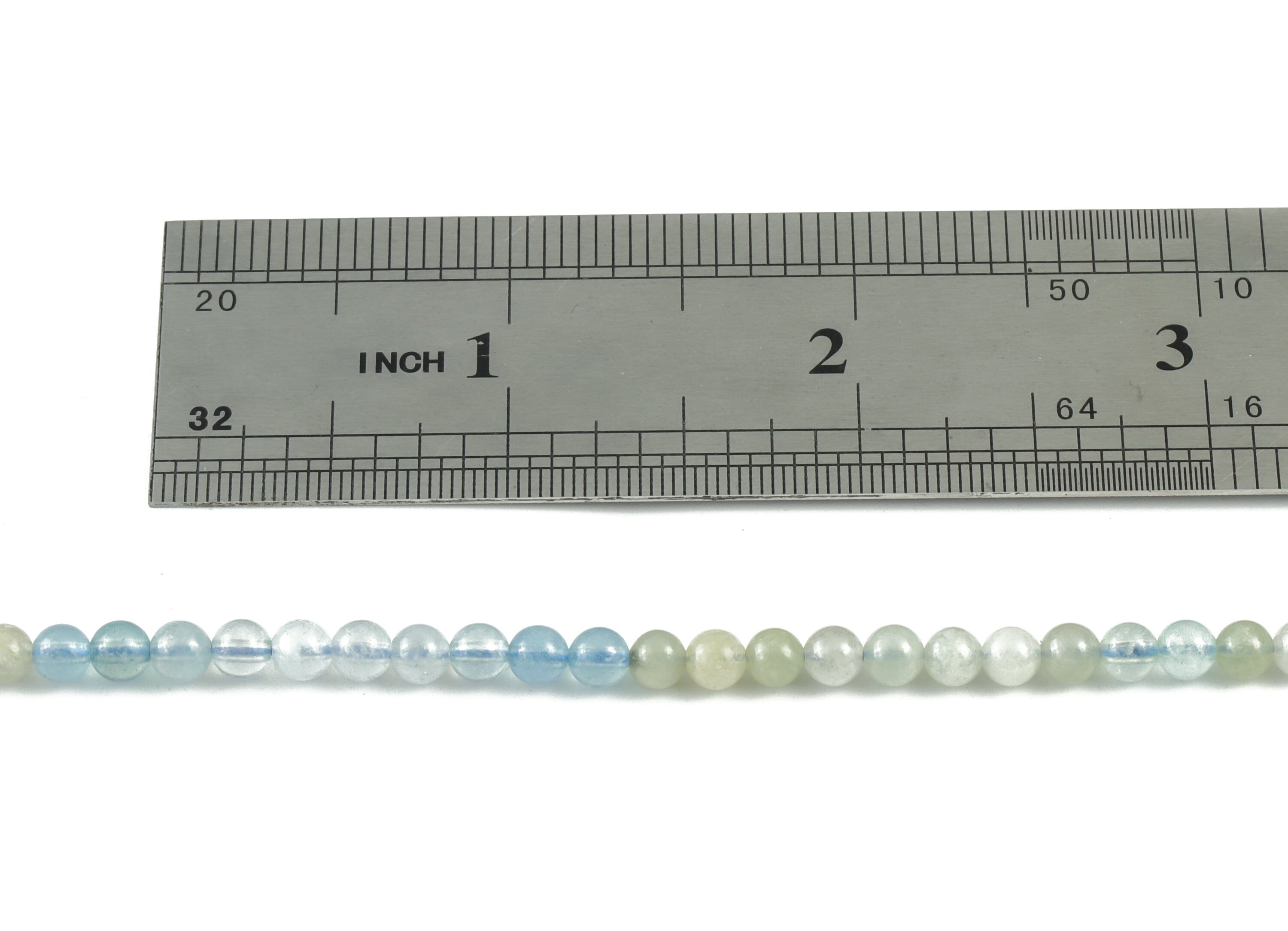 Aquamarine Round Beads 4mm - 15.5 inch - Round Gemstone Beads - Natural Stone Beads - 4x4mm - NS1194 - DOMEDBAZAAR