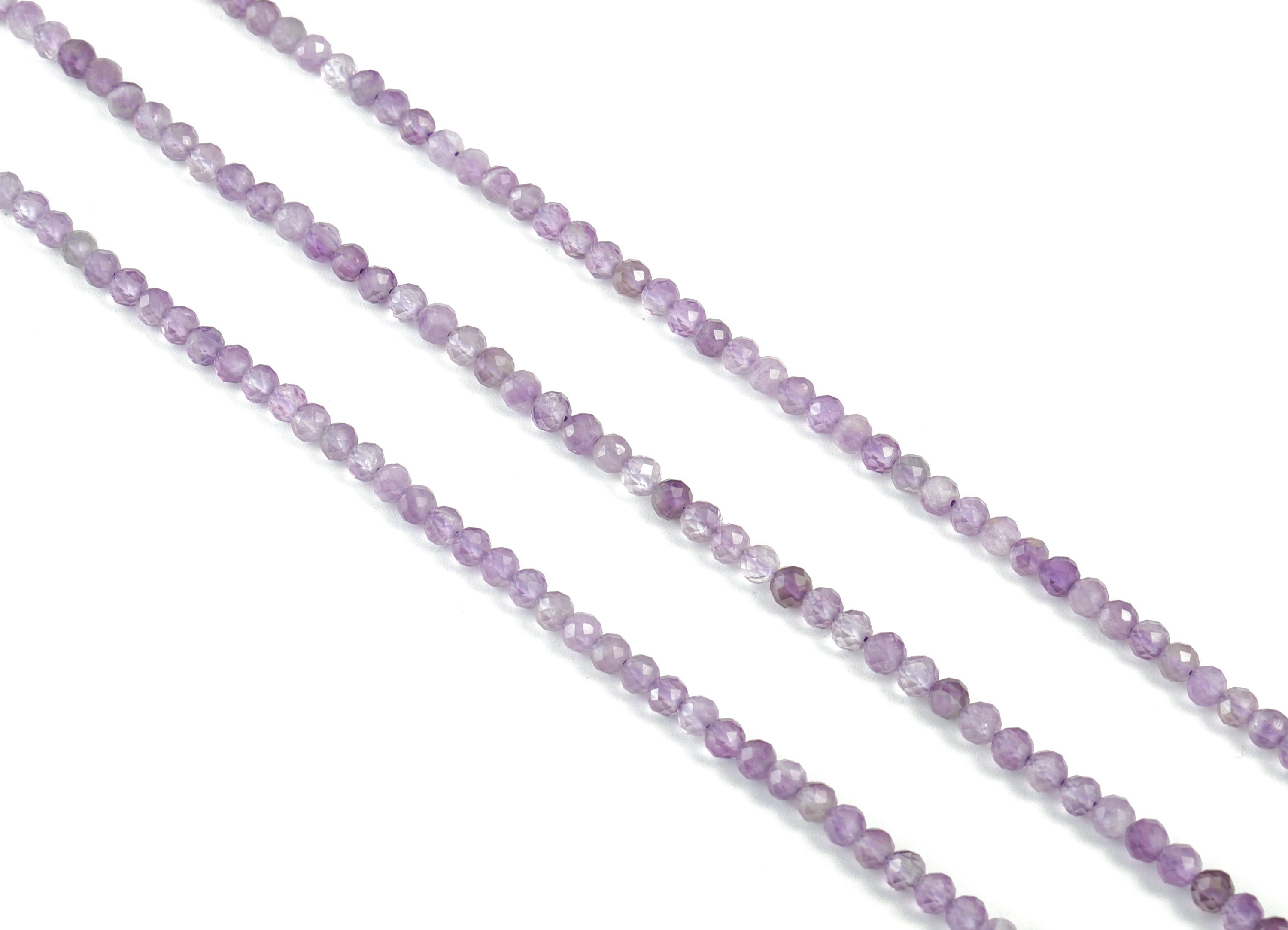 Amethyst Round Beads 4mm - 15.5 inch - Faceted Round Gemstone Beads - Natural Stone Beads - 4x4mm - NS1197 - DOMEDBAZAAR