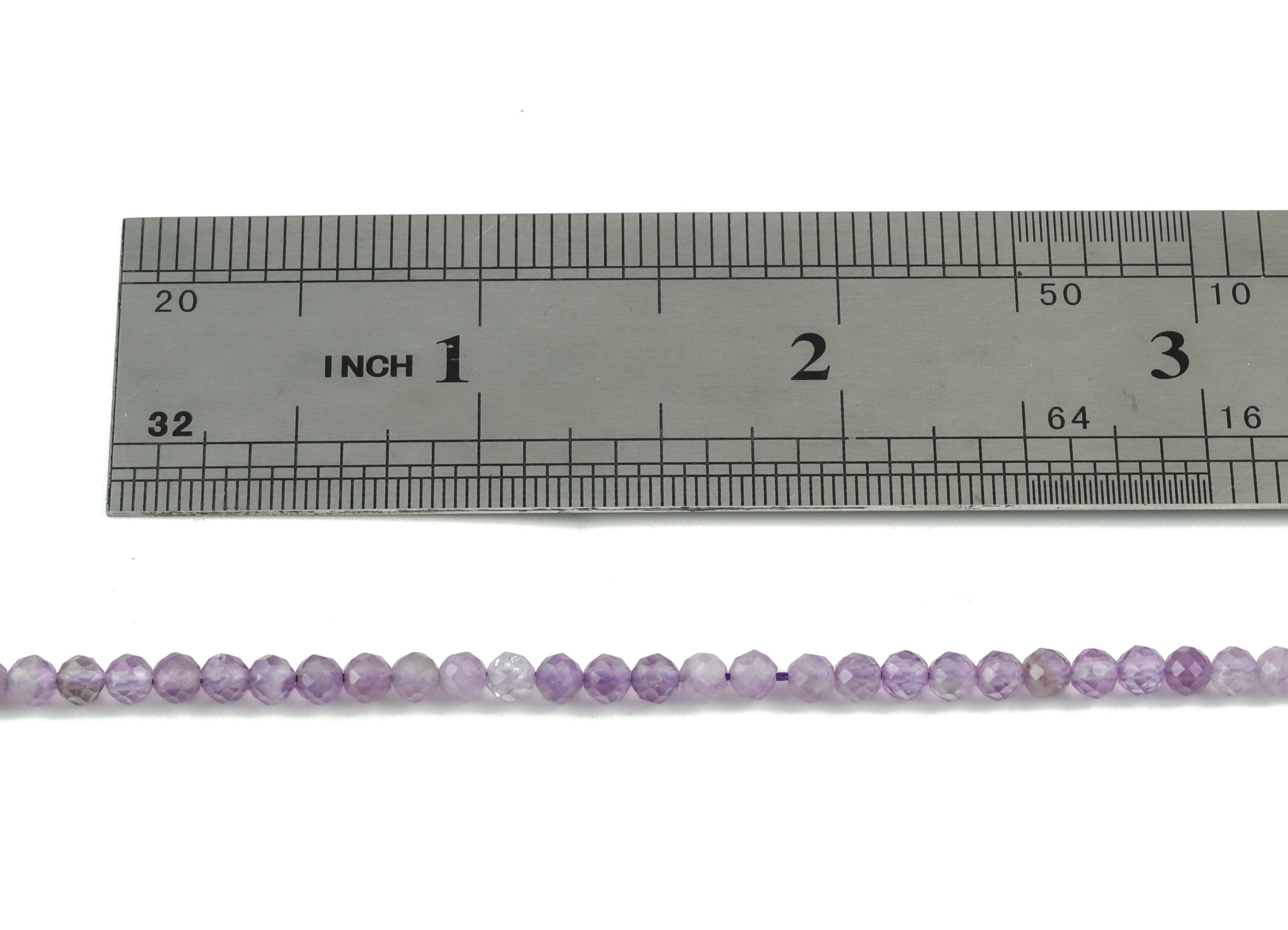 Amethyst Round Beads 4mm - 15.5 inch - Faceted Round Gemstone Beads - Natural Stone Beads - 4x4mm - NS1197 - DOMEDBAZAAR