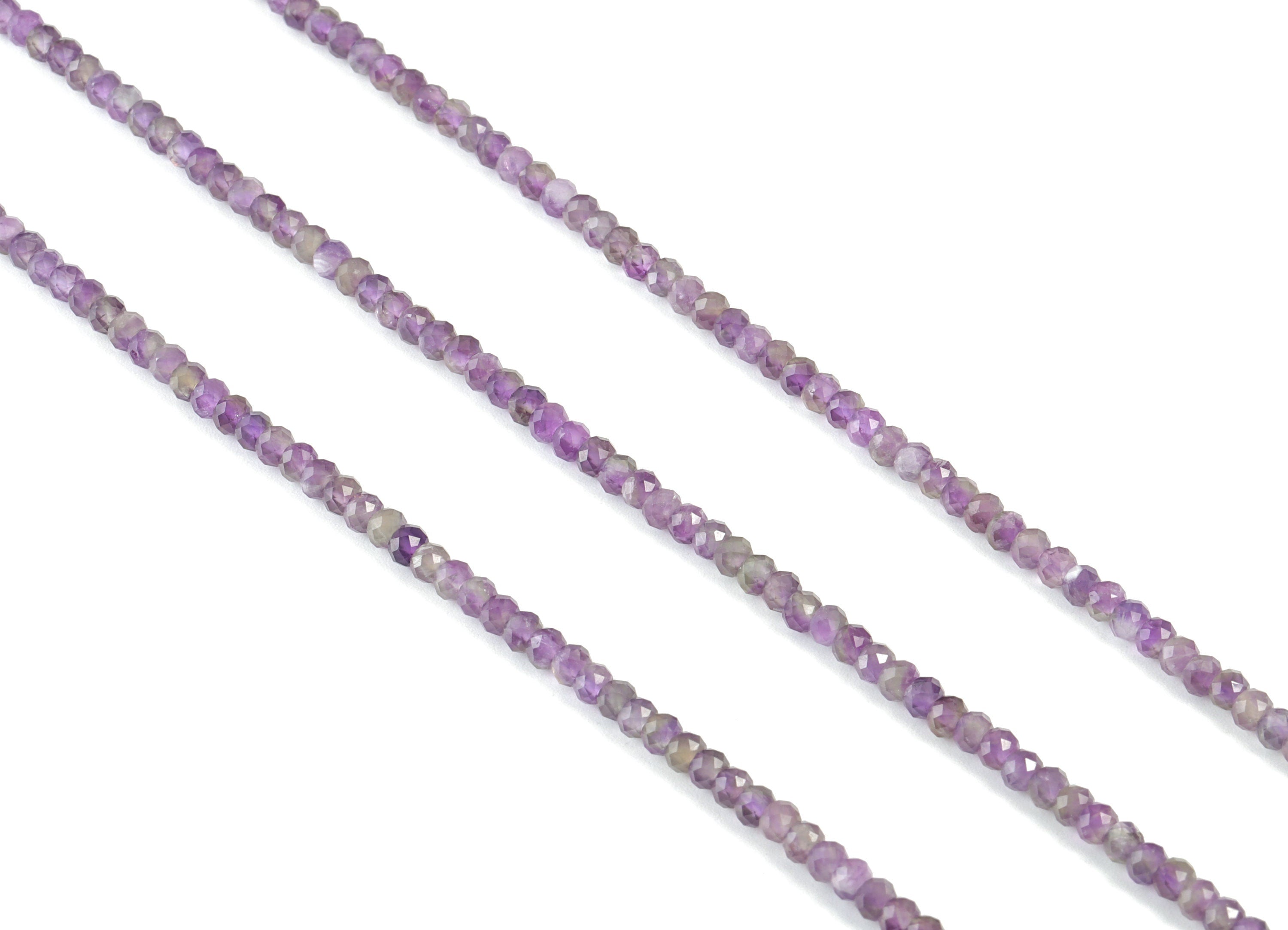 Amethyst Round Beads 2-3mm - 15.5 inch - Faceted Round Gemstone Beads - Natural Stone Beads - 2x3mm - NS1202 - DOMEDBAZAAR