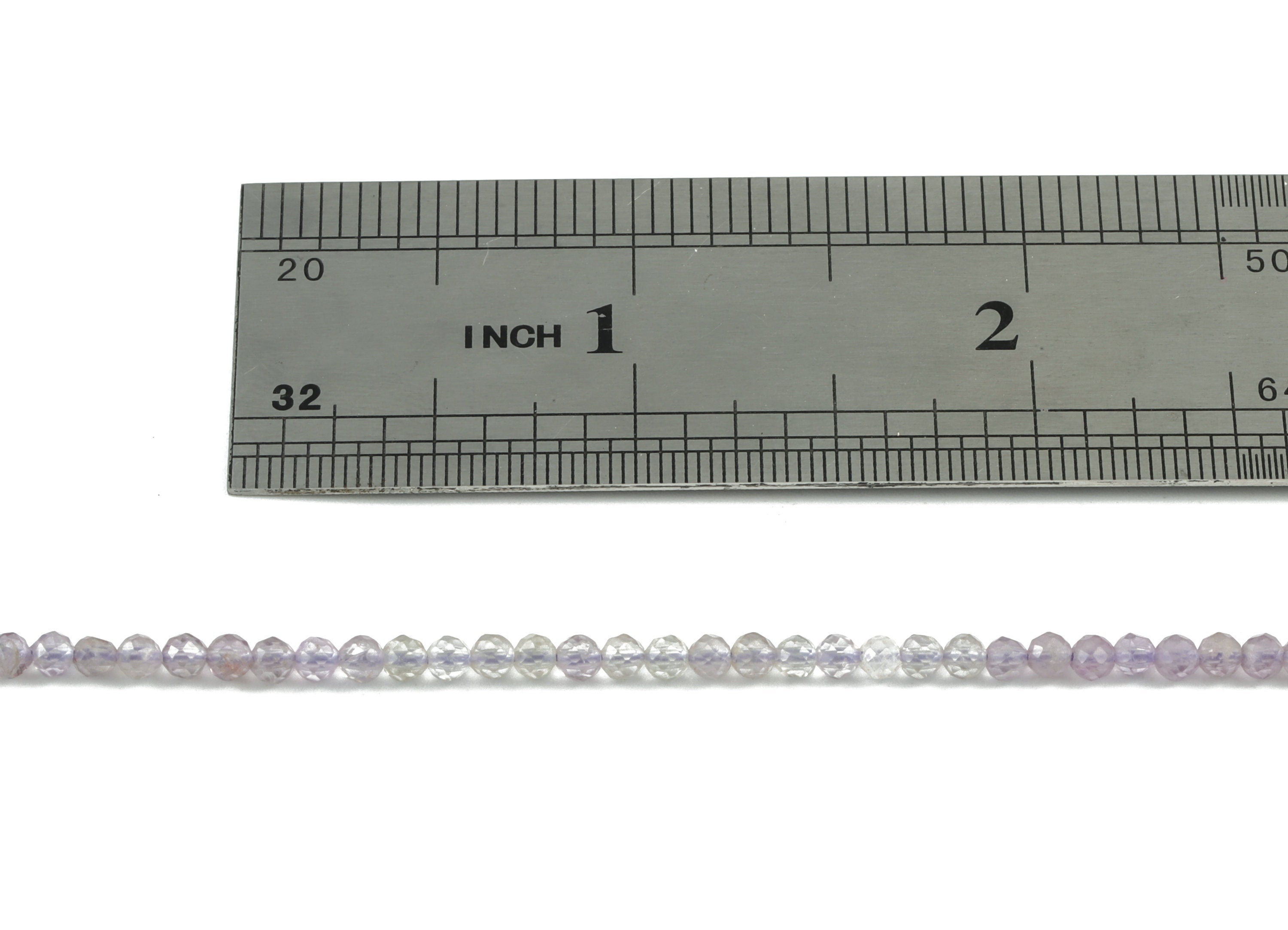 Purple Ghost Round Beads 3mm - 15.5 inch - Faceted Round Gemstone Beads - Natural Stone Beads - 3x3mm - NS1218 - DOMEDBAZAAR