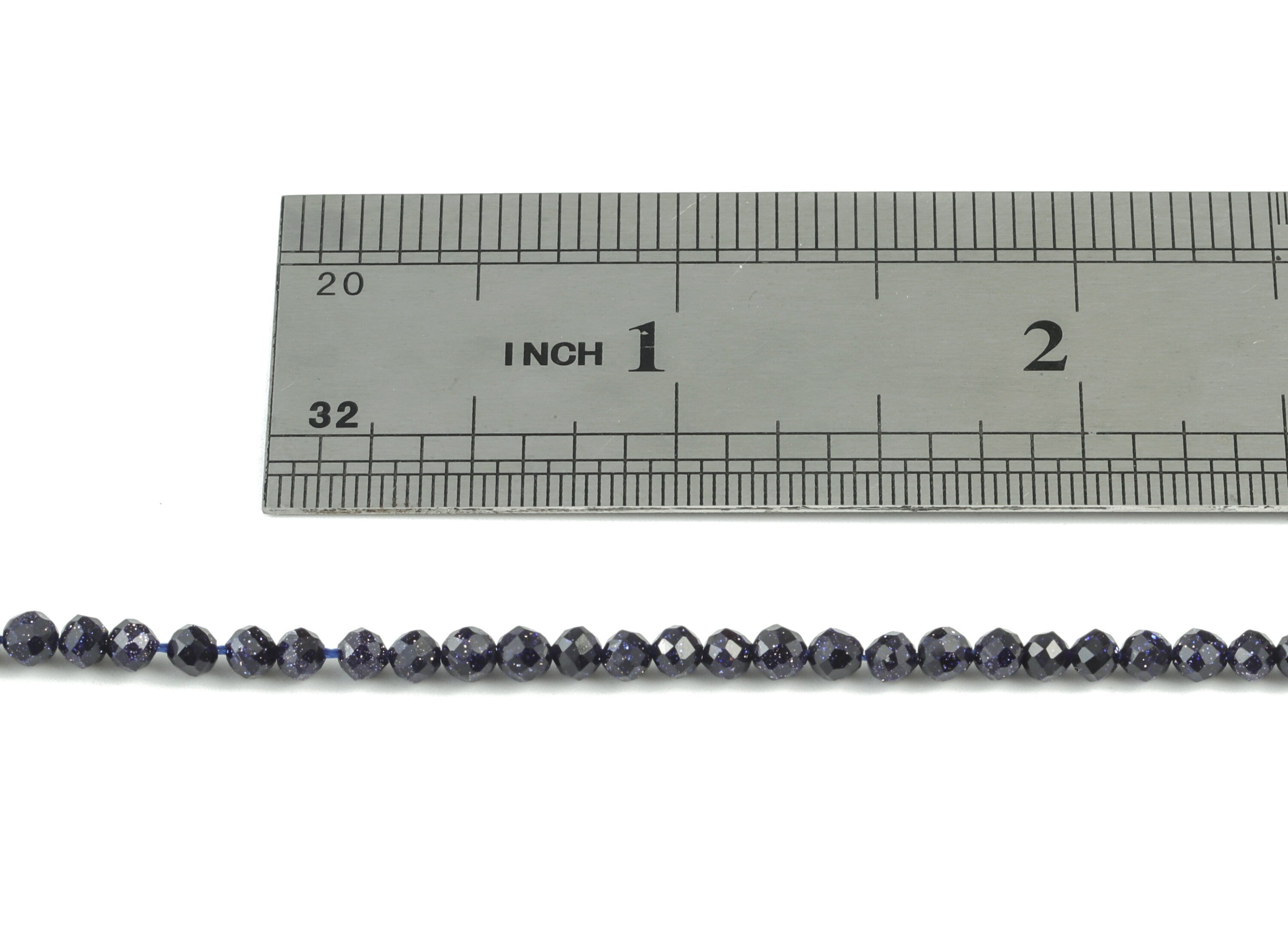 Blue Sand Round Beads 3mm - 15.5 inch - Faceted Round Gemstone Beads - Natural Stone Beads - 3x3mm - NS1220 - DOMEDBAZAAR