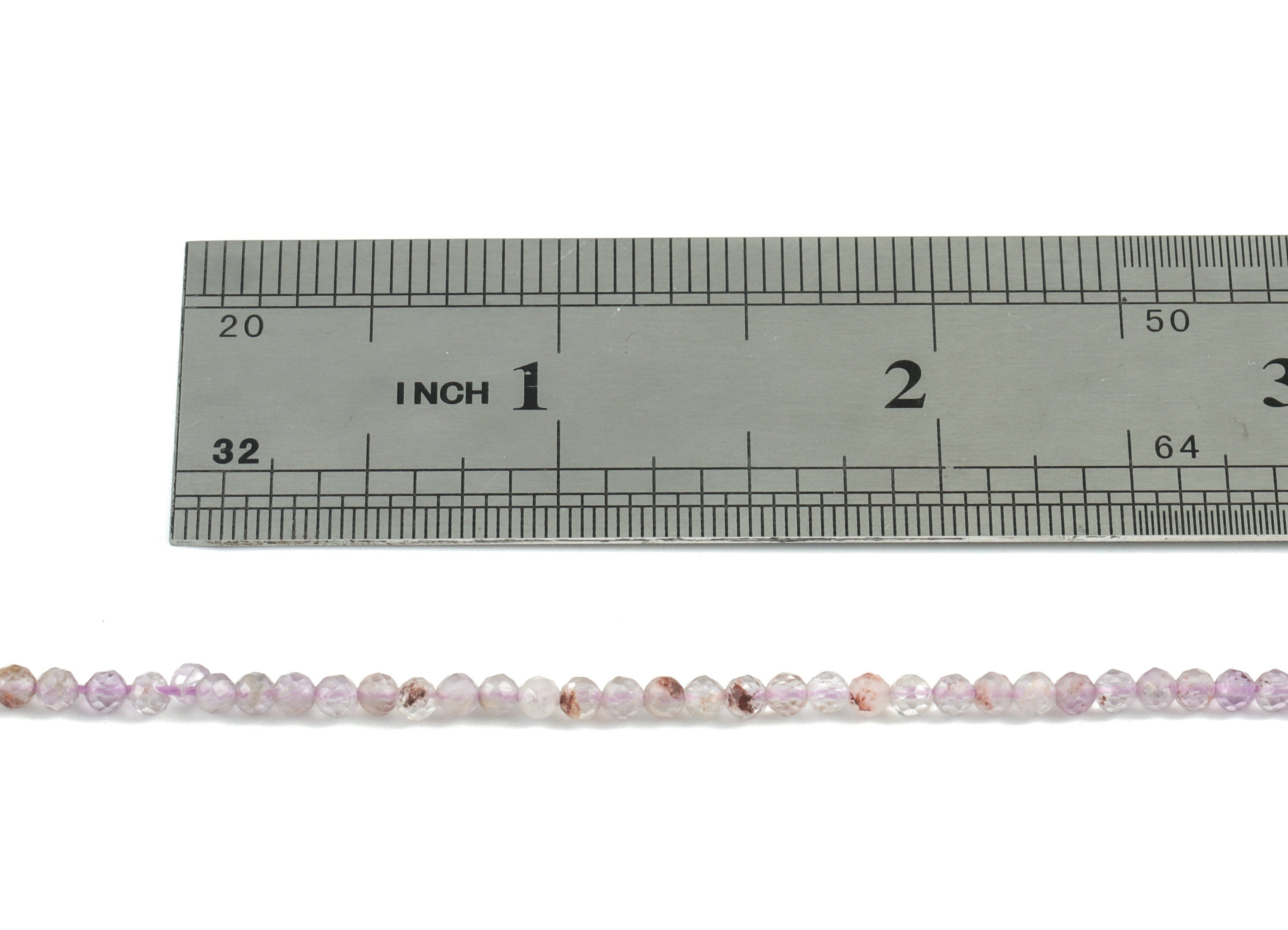 Purple Ghost Round Beads 3mm - 15.5 inch - Faceted Round Gemstone Beads - Natural Stone Beads - 3x3mm - NS1229 - DOMEDBAZAAR