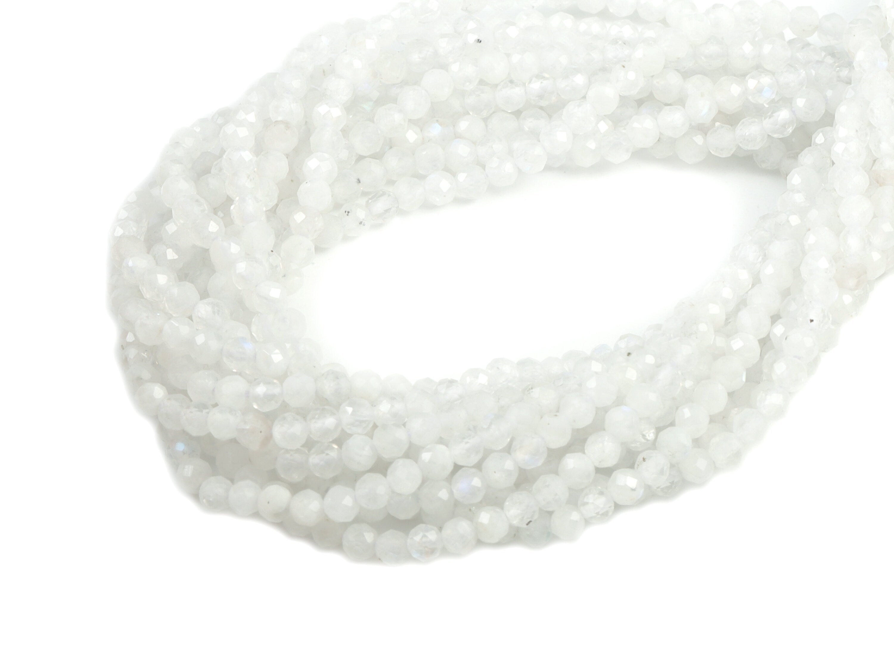 Blue Moon Round Beads 3mm - 15.5 inch - Faceted Round Gemstone Beads - Natural Stone Beads - 3x3mm - NS1236 - DOMEDBAZAAR
