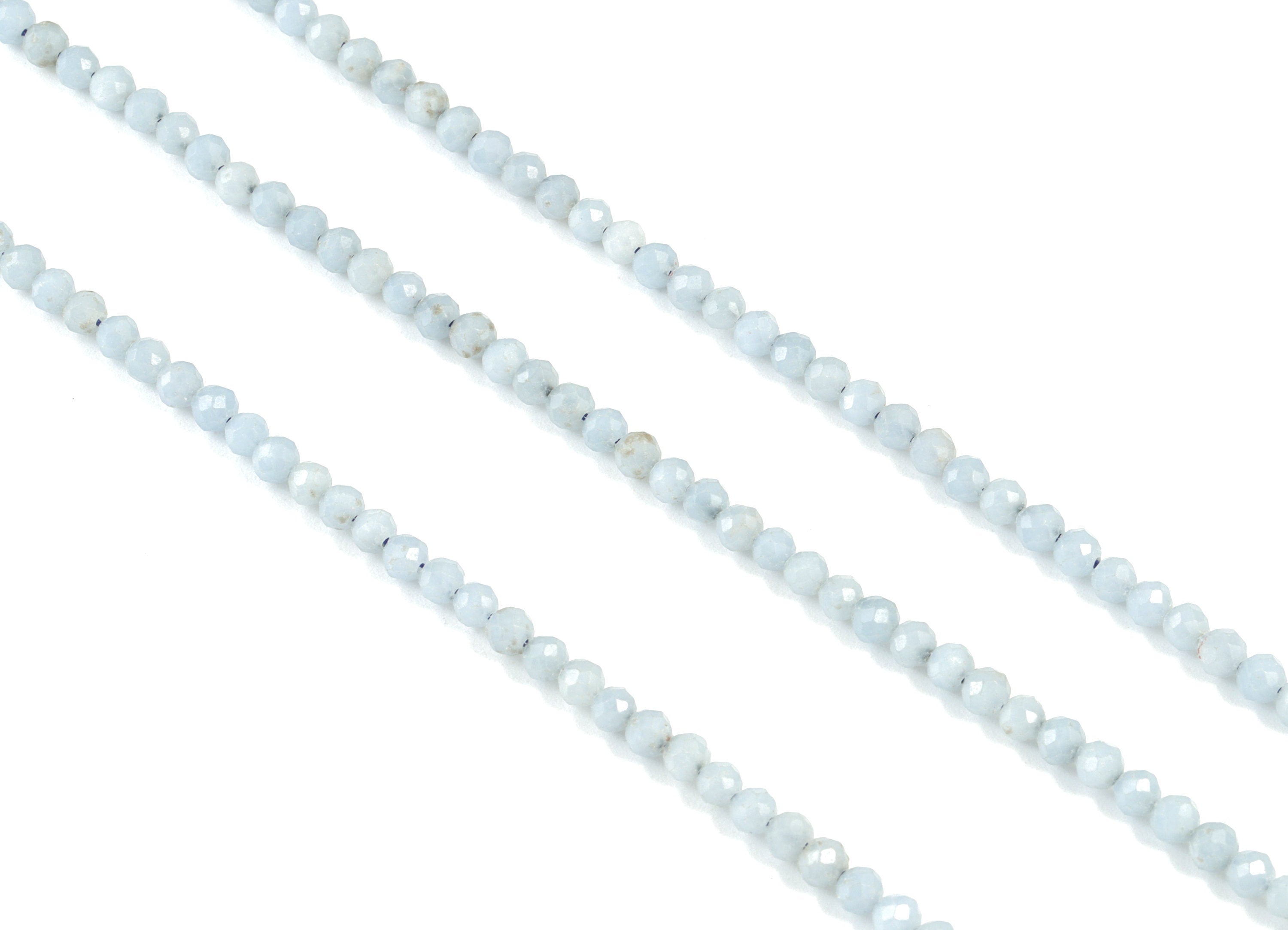 Aquamarine Stone Round Beads 4mm - 15.5 inch - Faceted Round Gemstone Beads - Natural Stone Beads - 4x4mm - NS1243 - DOMEDBAZAAR