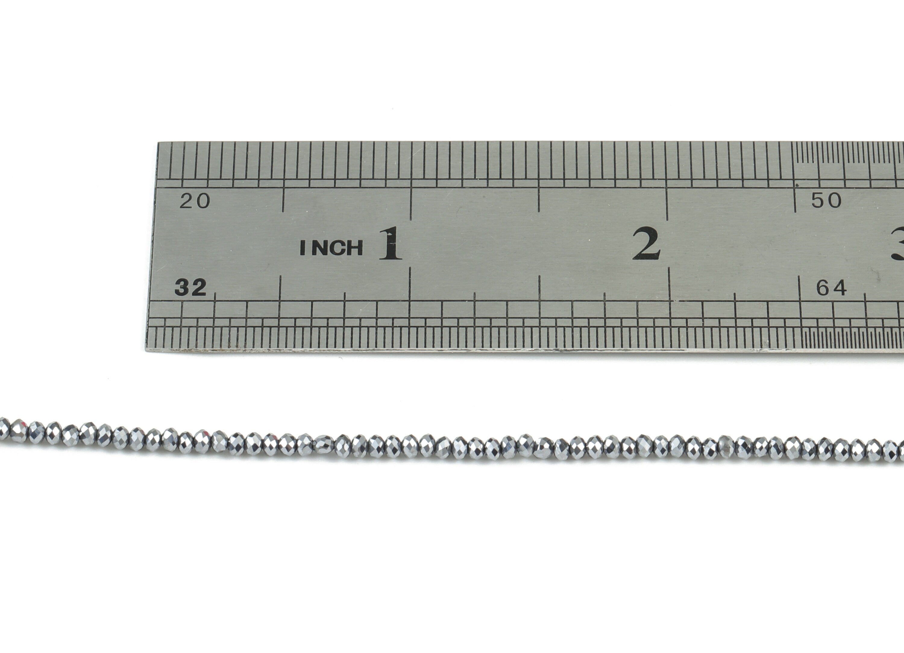 Titanium Hezi Round Beads 1-2mm - 15.5 inch - Faceted Round Gemstone Beads - Natural Stone Beads - 1x2mm - NS1252 - DOMEDBAZAAR