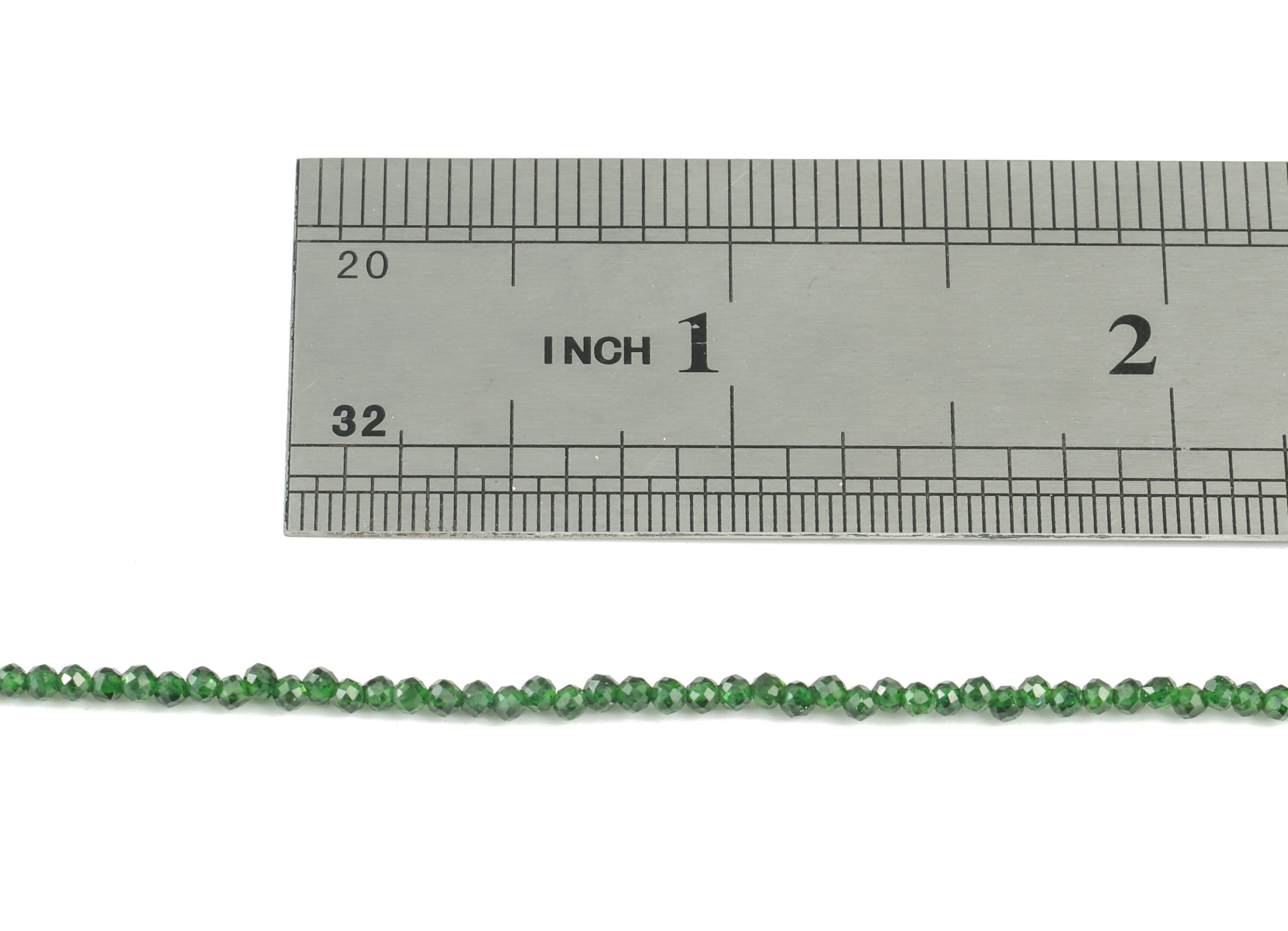 Green Sand Round Beads 2mm - 15.5 inch - Faceted Round Gemstone Beads - Natural Stone Beads - 2x2mm - NS1272 - DOMEDBAZAAR