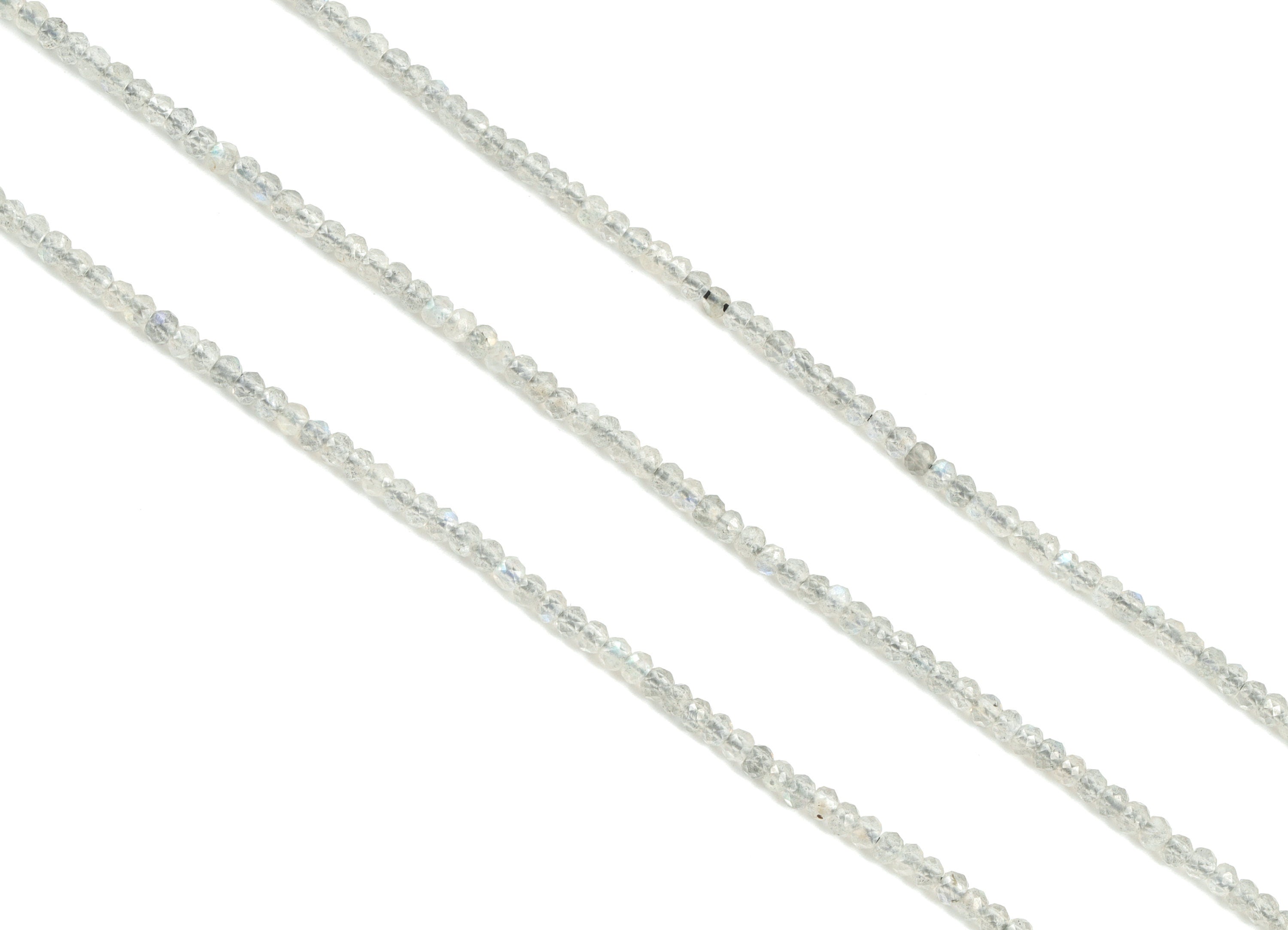 Labradorite Rondelle Beads 2-3mm - 15.5 inch - Faceted Rondelle Gemstone Beads - Natural Stone Beads - 2x3mm - NS1273 - DOMEDBAZAAR