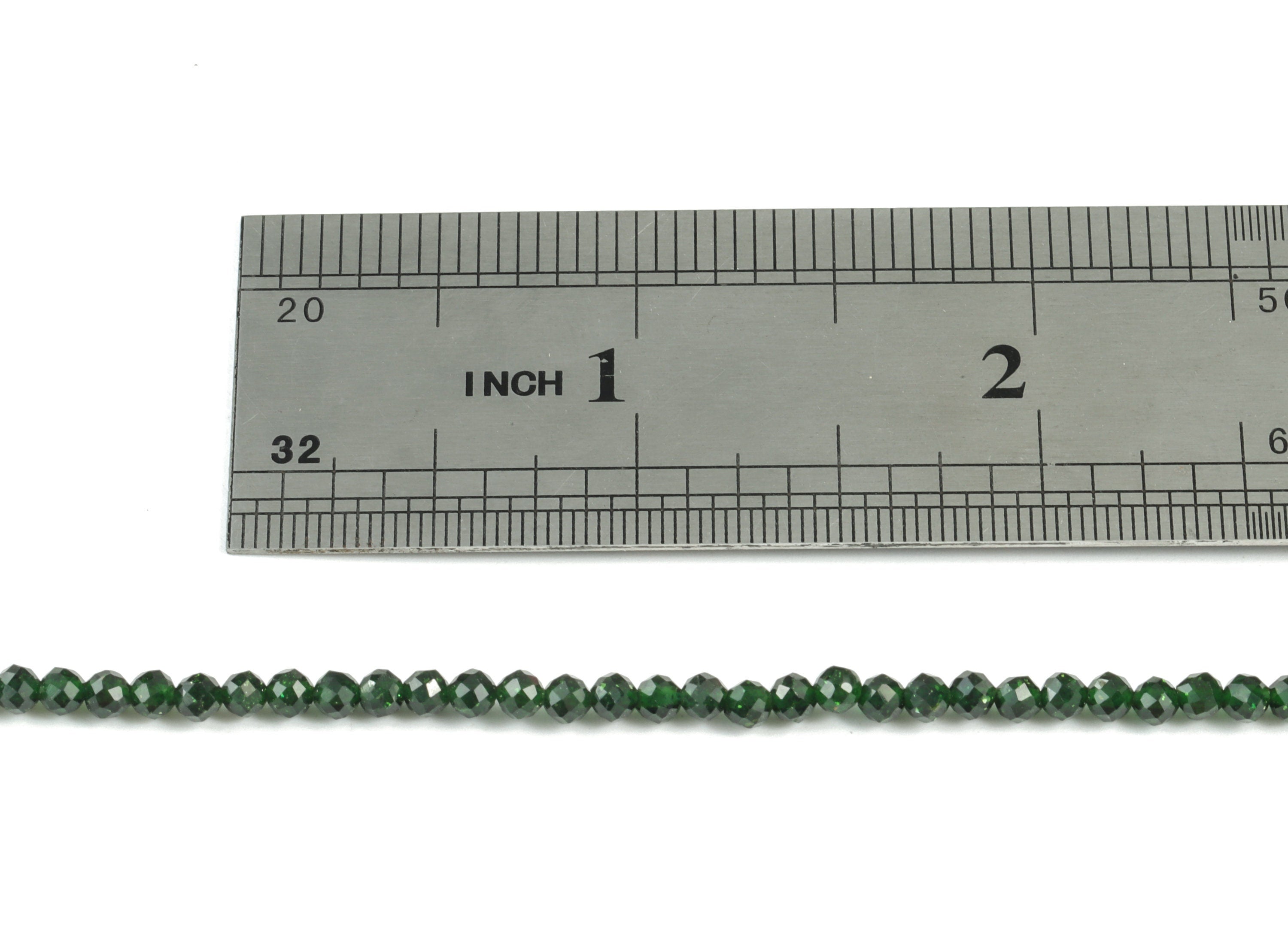Green Sand Round Beads 3mm - 15.5 inch - Faceted Round Gemstone Beads - Natural Stone Beads - 3x3mm - NS1276 - DOMEDBAZAAR