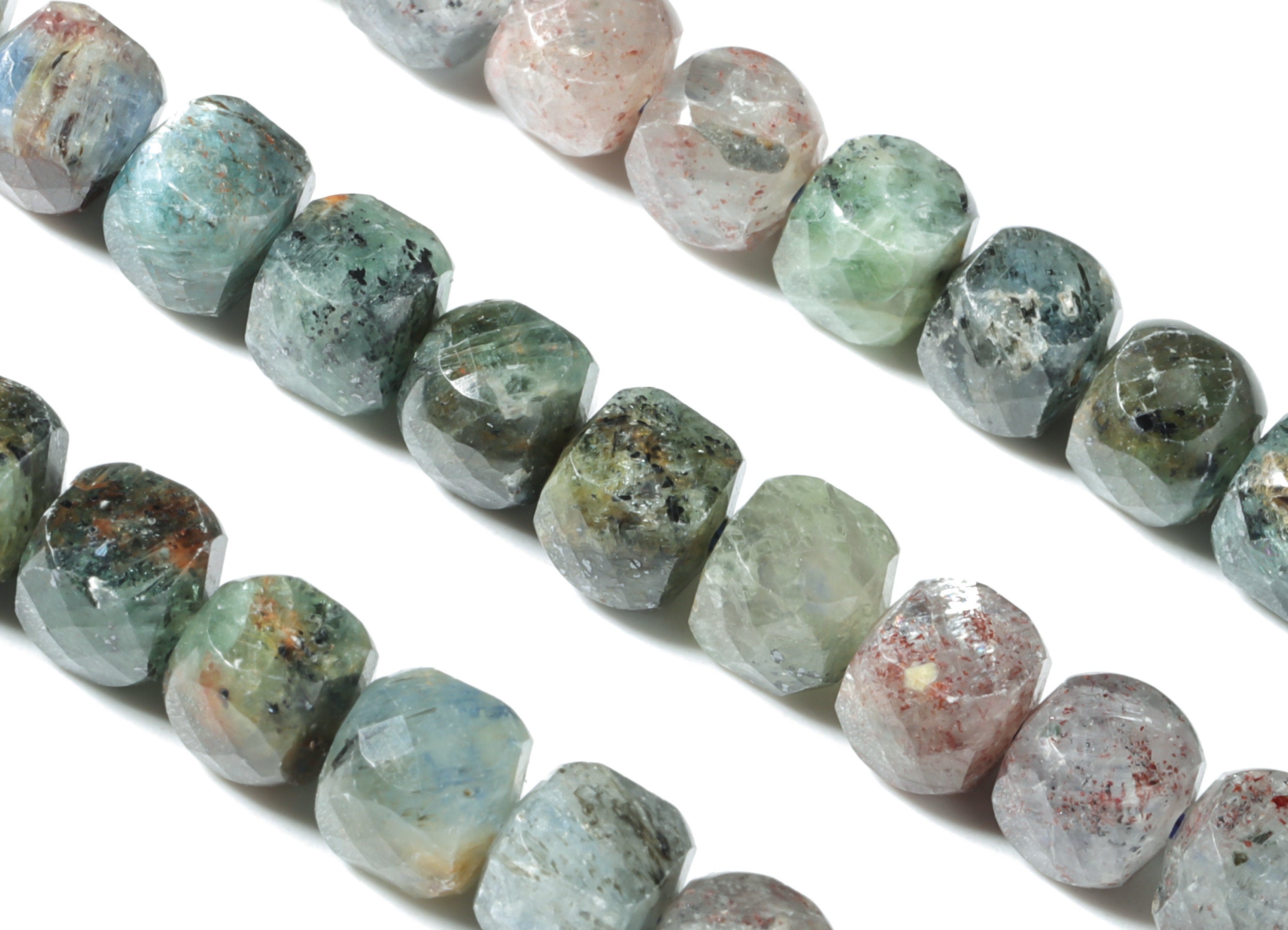 Kyanite Cube Beads 5mm - 15.5 inch - Faceted Cube Gemstone Beads - Natural Stone Beads  - 5X5mm - NS1076 - DOMEDBAZAAR