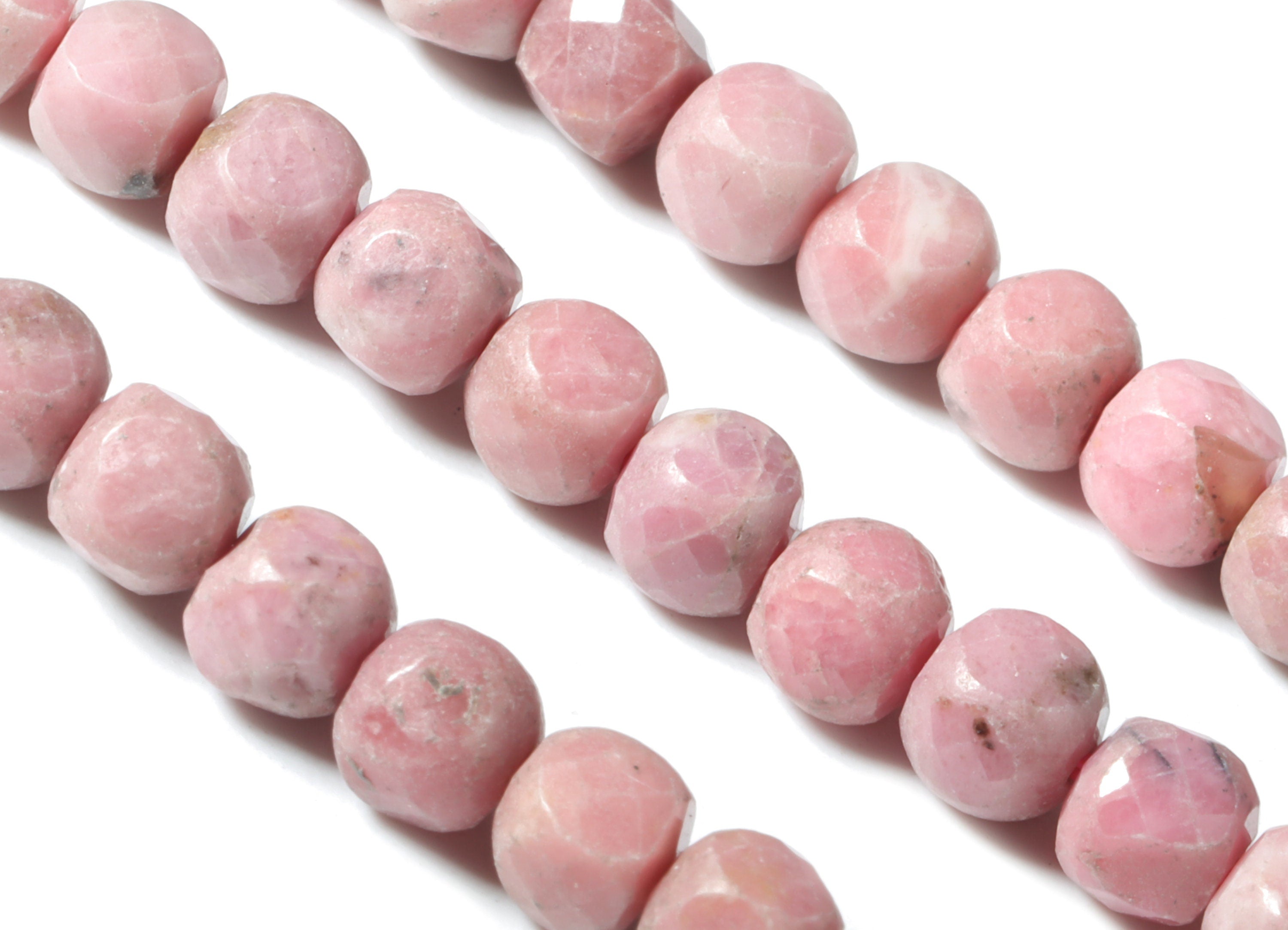 Rhodochrosite Cube Beads 4mm - 15.5 inch - Faceted Cube Gemstone Beads - Natural Stone Beads - 4x4mm - NS1118 - DOMEDBAZAAR