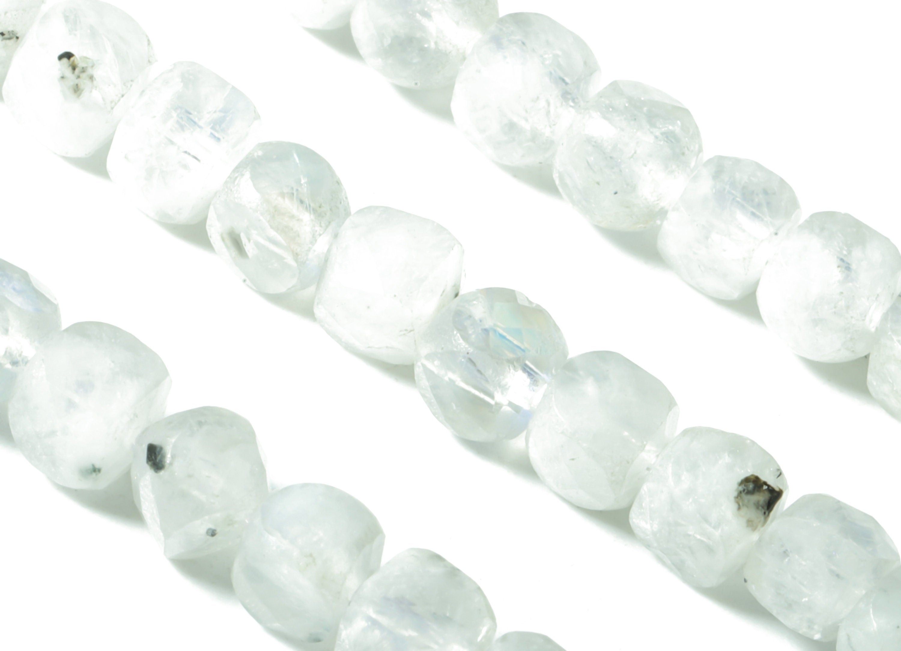 Moon Stone Cube Beads 4mm - 15.5 inch - Faceted Cube Gemstone Beads - Natural Stone Beads - 4x4mm - NS1133 - DOMEDBAZAAR