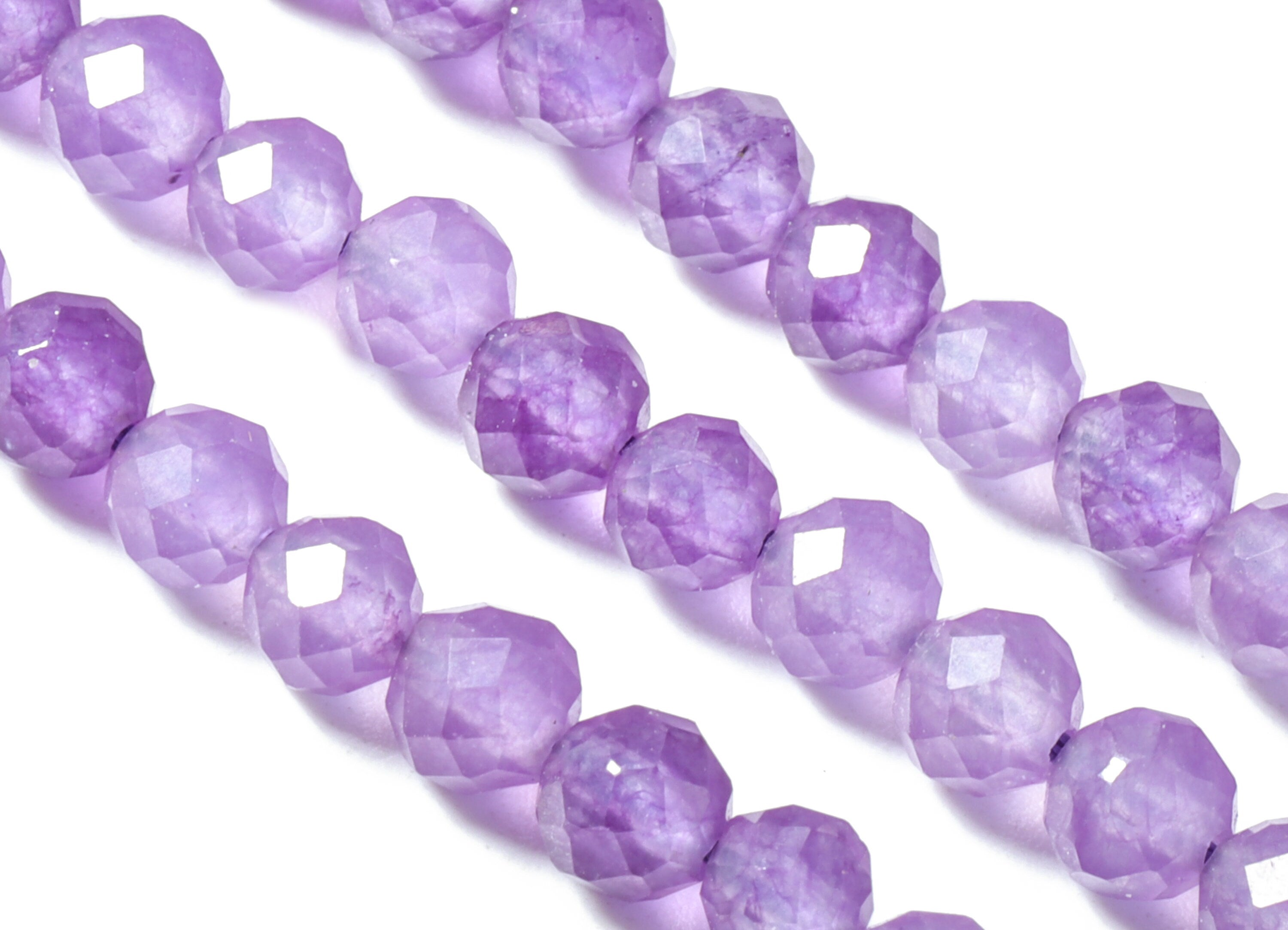 Amethyst Round Beads 4mm - 15.5 inch - Faceted Round Gemstone Beads - Natural Stone Beads - 4x4mm - NS1159 - DOMEDBAZAAR