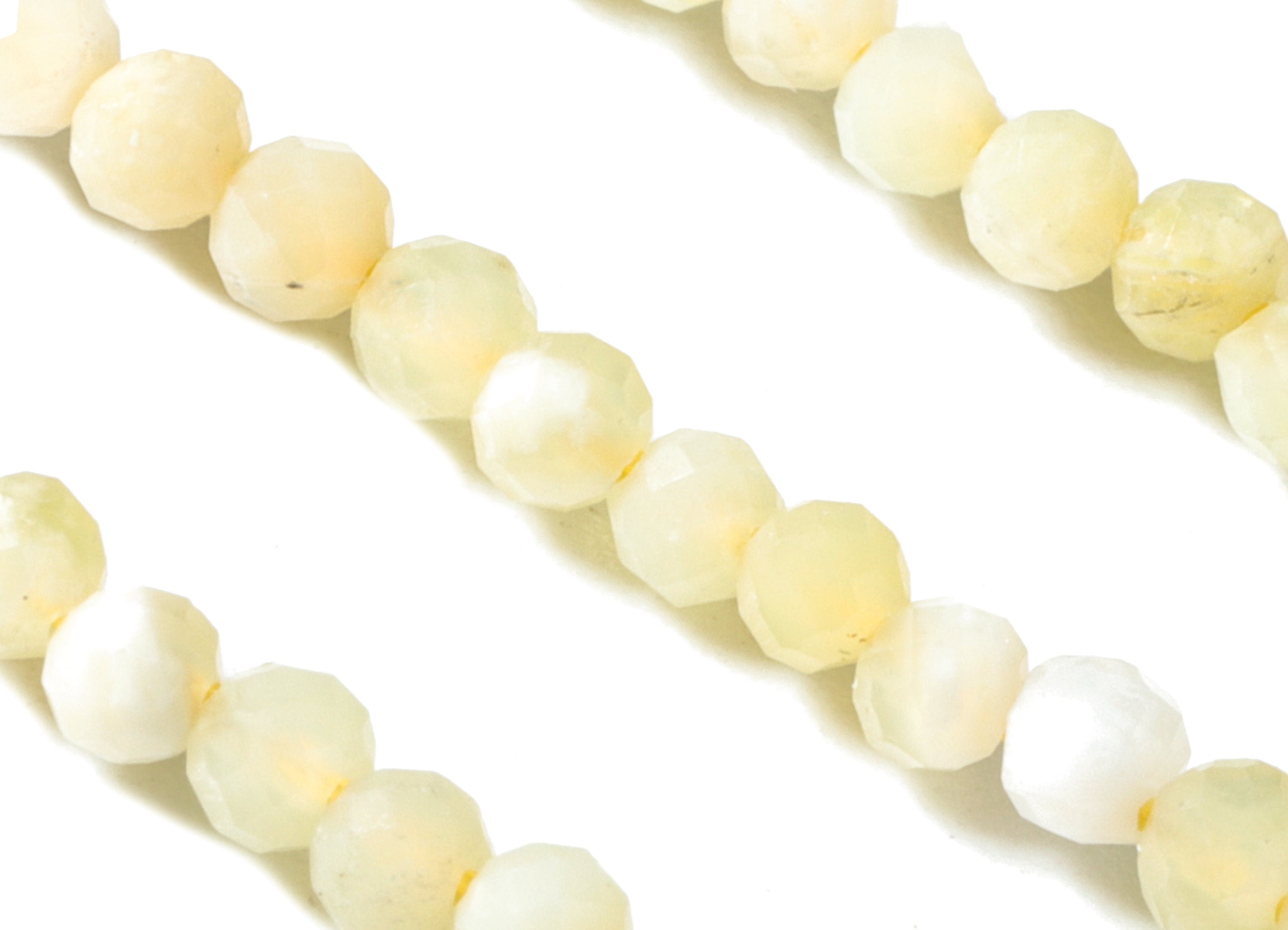Yellow Opal  Round Beads 2mm - 15.5 inch - Faceted Round Gemstone Beads - Natural Stone Beads - 2x2mm - NS1184 - DOMEDBAZAAR