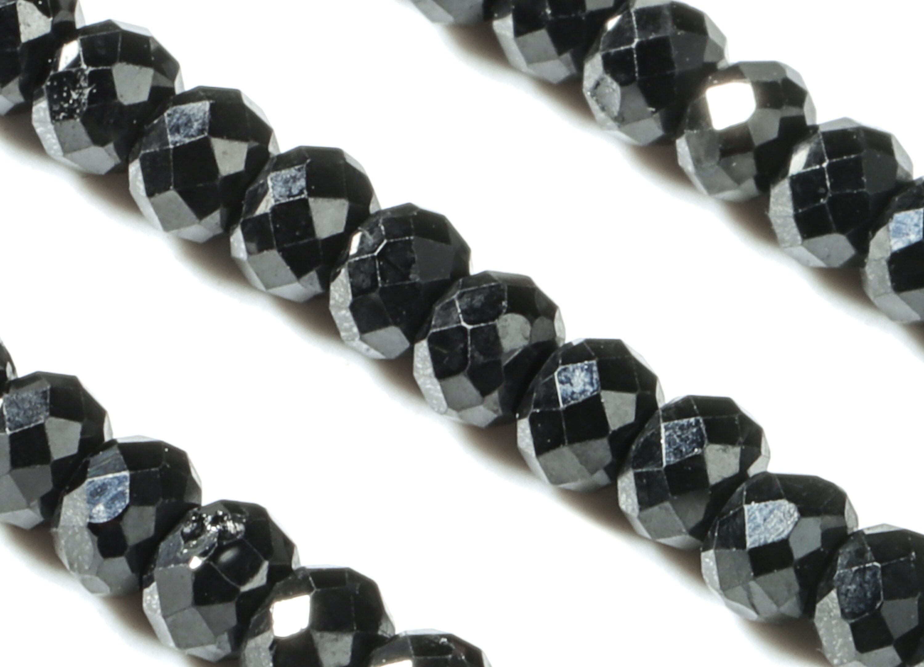 The Black Spinel Round Beads 2-3mm - 15.5 inch - Faceted Round Gemstone Beads - Natural Stone Beads - 2x3mm - NS1185 - DOMEDBAZAAR