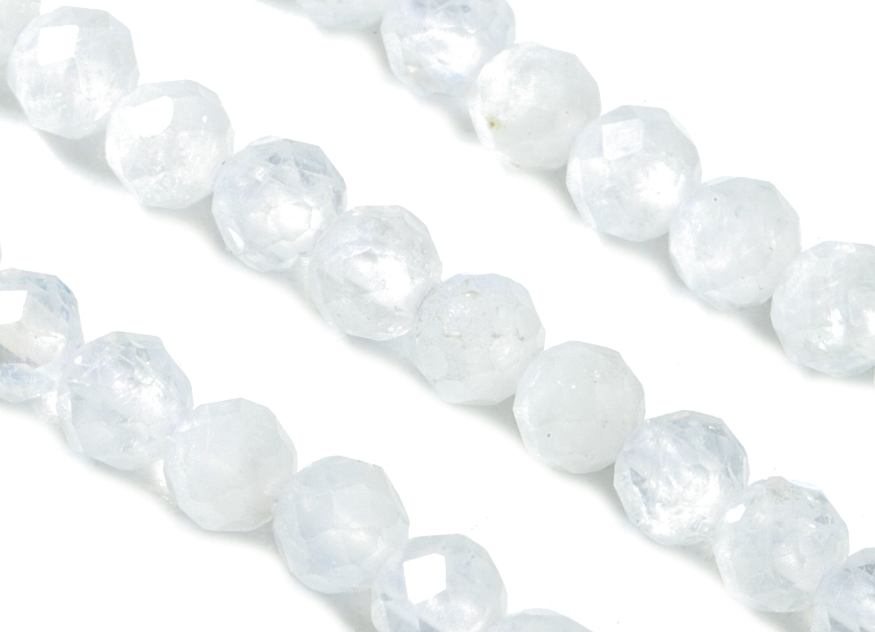 Blue Moon Round Beads 3mm - 15.5 inch - Faceted Round Gemstone Beads - Natural Stone Beads - 3x3mm - NS1236 - DOMEDBAZAAR