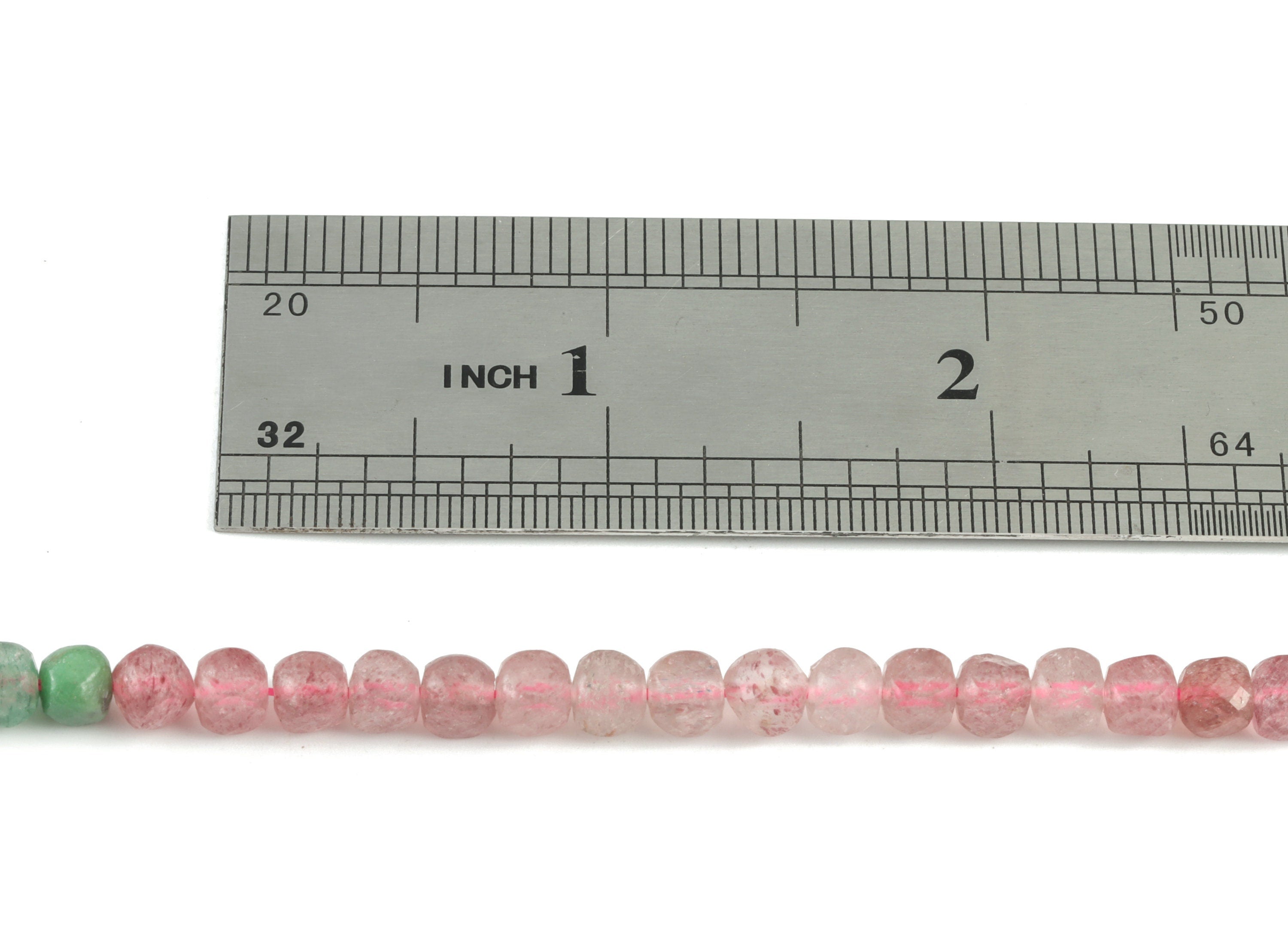 Green Strawberry Cube Beads 5mm - 15.5 inch - Faceted Cube Gemstone Beads - Natural Stone Beads - 5x5mm - NS1093 - DOMEDBAZAAR