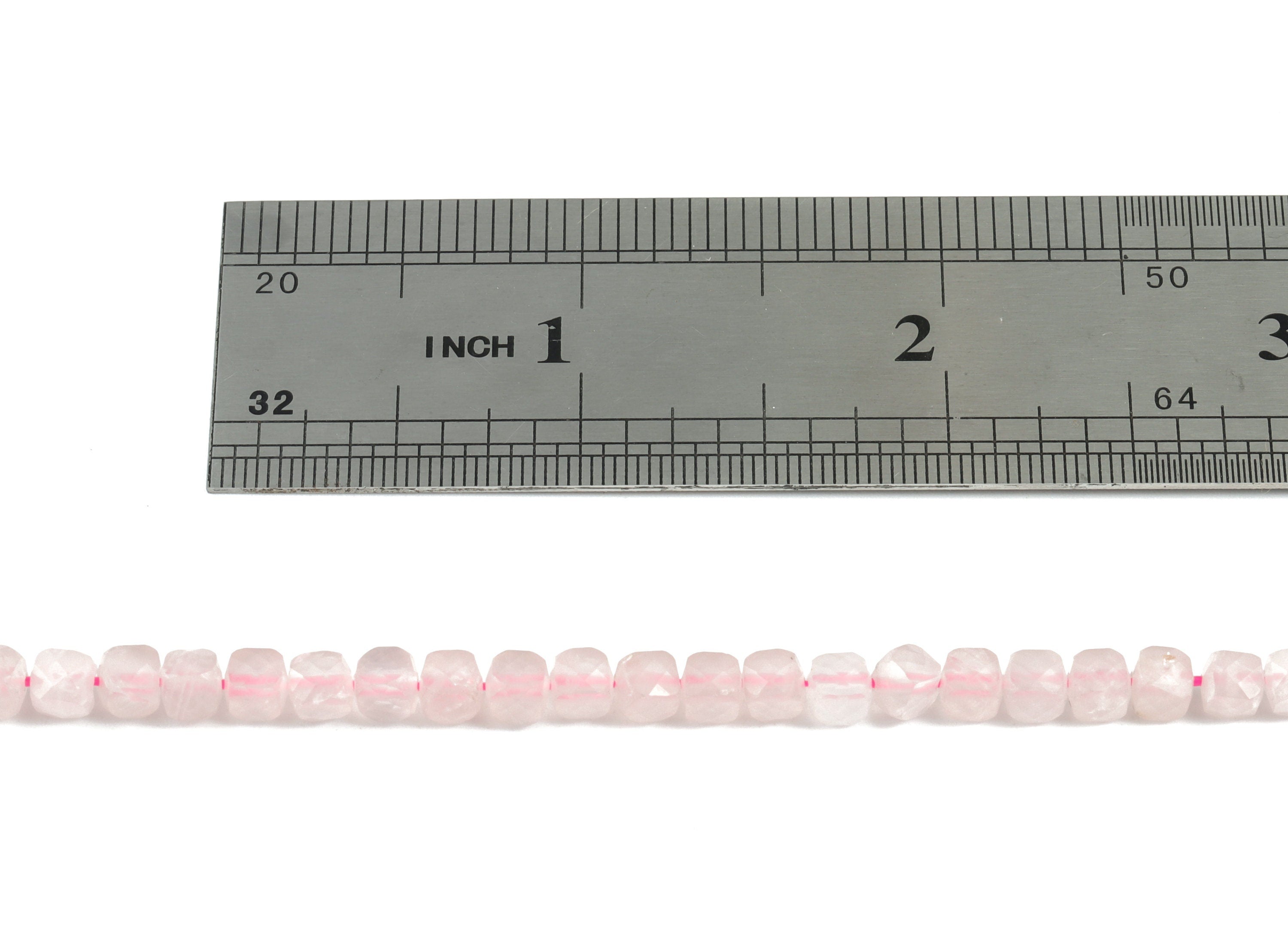 Pink Quartz Cube Beads 4mm - 15.5 inch - Faceted Cube Gemstone Beads - Natural Stone Beads - 4x4mm - NS1112 - DOMEDBAZAAR